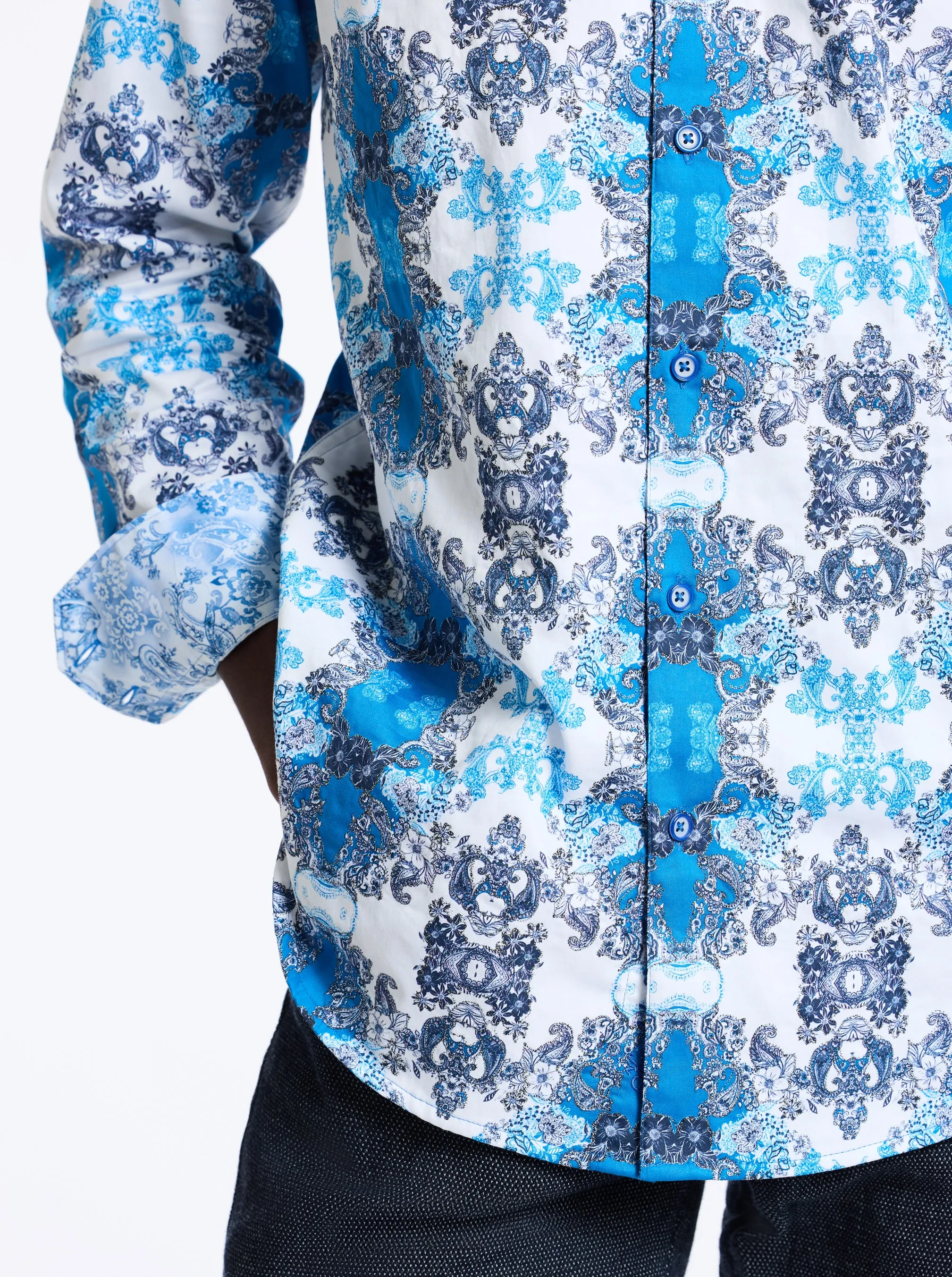 MELCHOR LONG SLEEVE BUTTON DOWN SHIRT sold by Robert Graham product image thumbnail 4