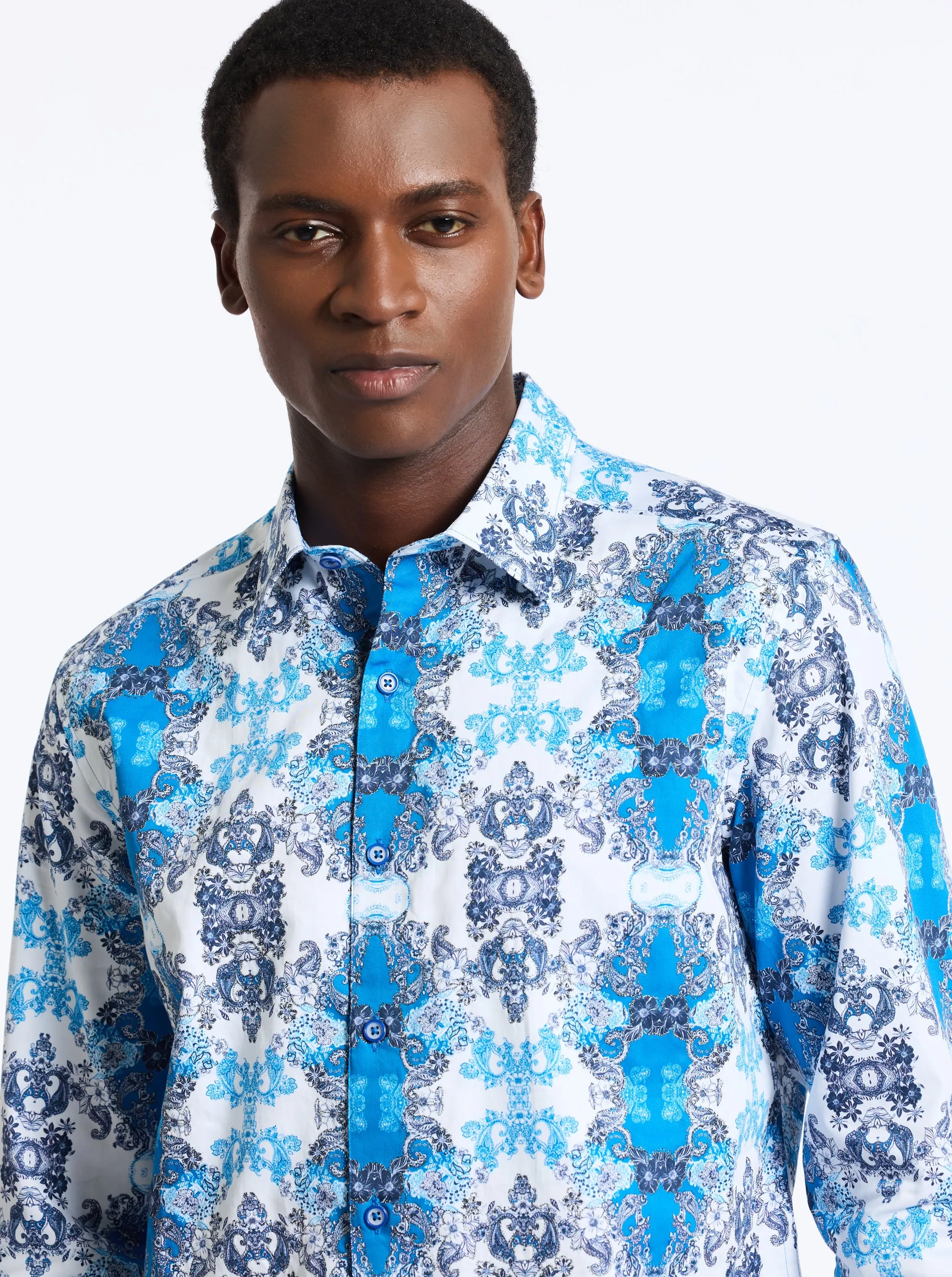 MELCHOR LONG SLEEVE BUTTON DOWN SHIRT sold by Robert Graham product image thumbnail 5