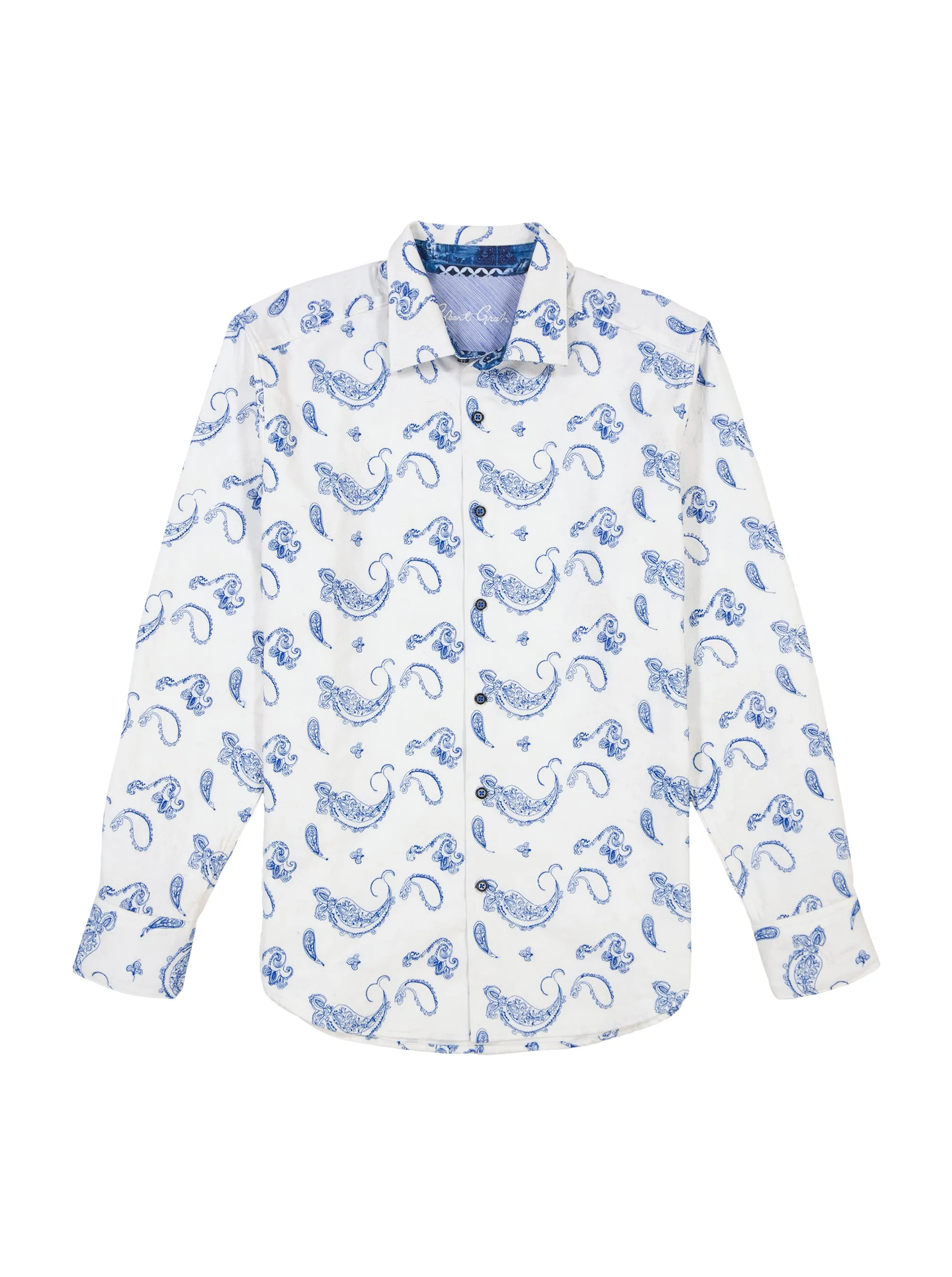 THE DANDY LONG SLEEVE BUTTON DOWN SHIRT sold by Robert Graham product image thumbnail 2