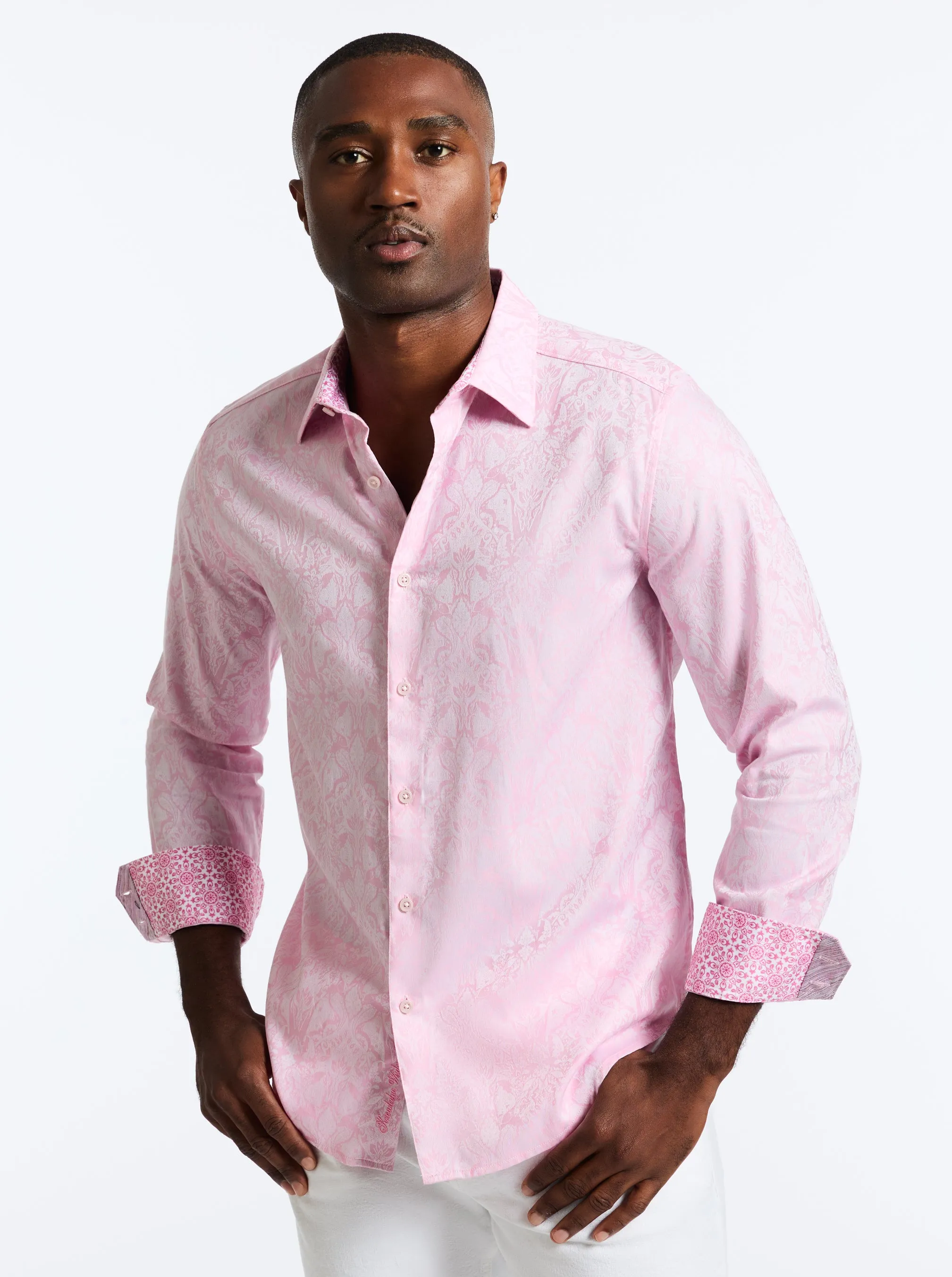 HIGHLAND LONG SLEEVE BUTTON DOWN SHIRT sold by Robert Graham product image thumbnail 3