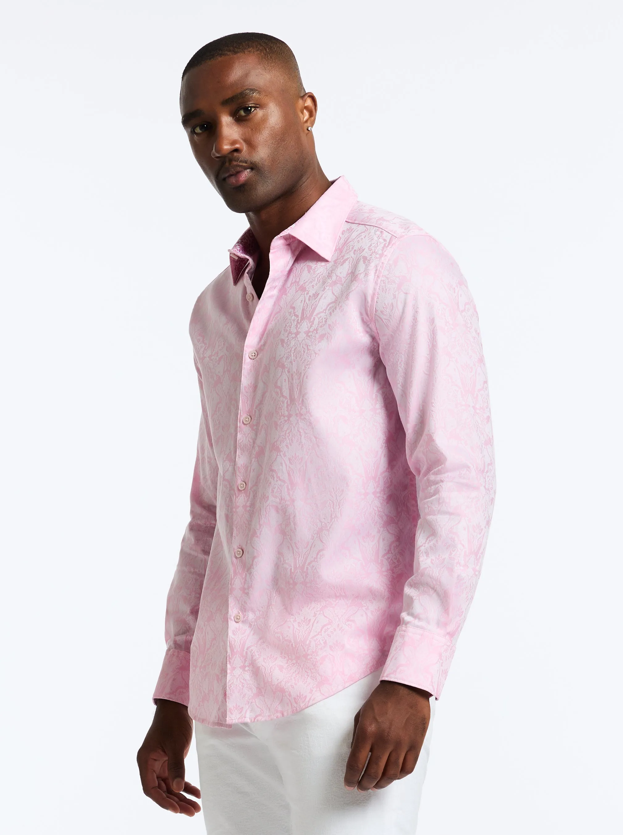 HIGHLAND LONG SLEEVE BUTTON DOWN SHIRT sold by Robert Graham product image thumbnail 5