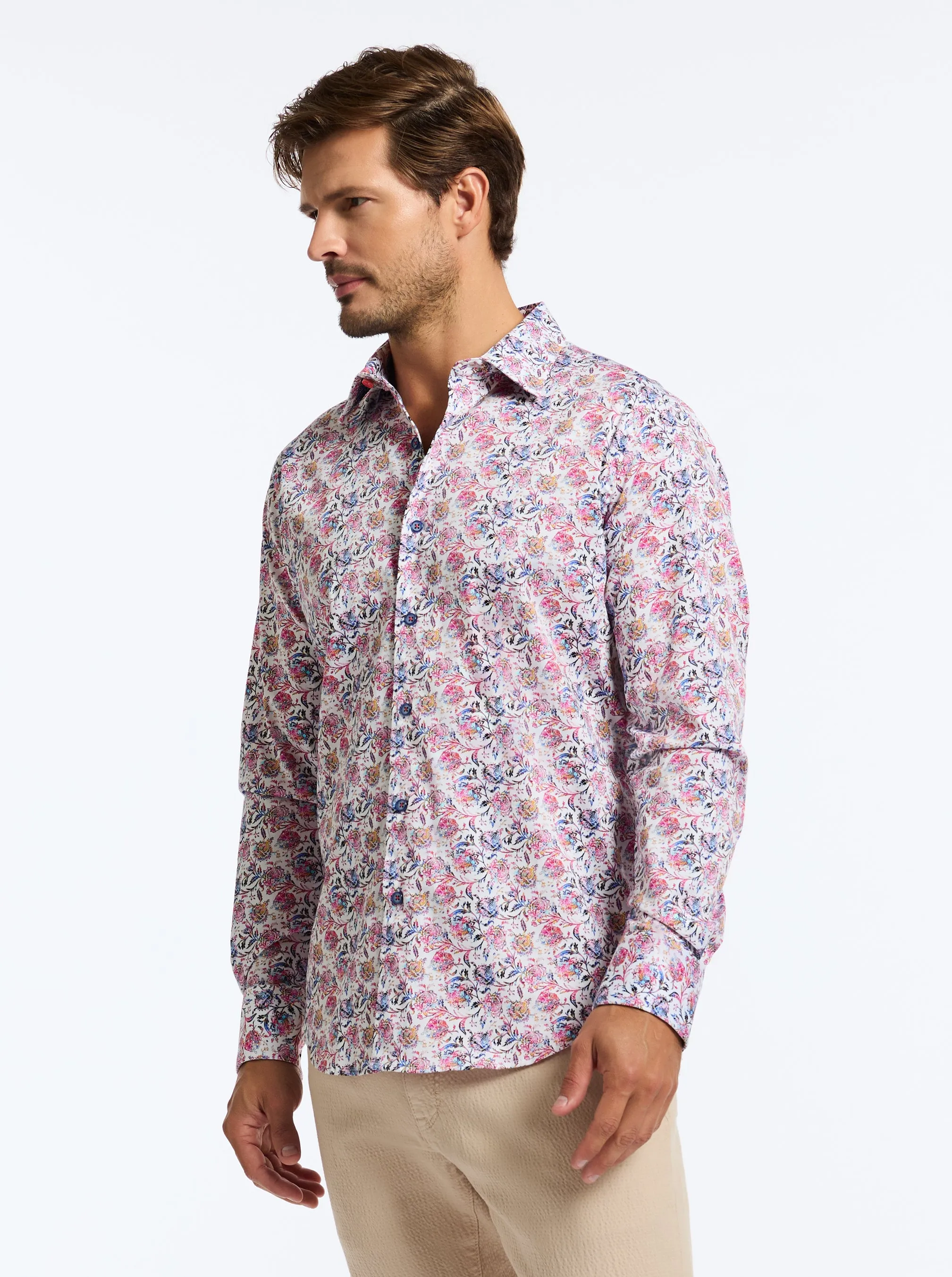 ANDAMAN LONG SLEEVE BUTTON DOWN SHIRT sold by Robert Graham product image thumbnail 5
