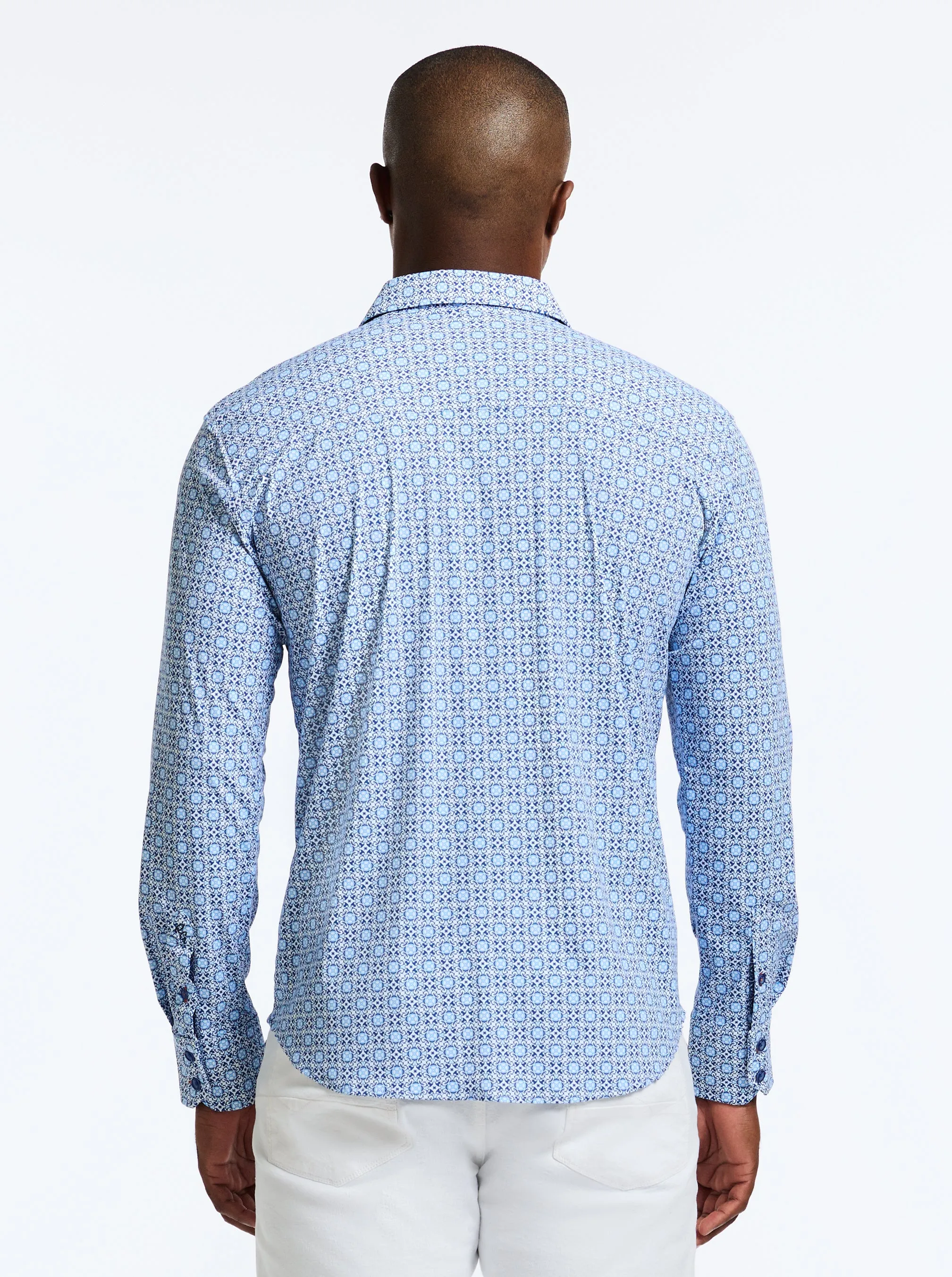CASPIAN LONG SLEEVE BUTTON DOWN SHIRT sold by Robert Graham product image thumbnail 4