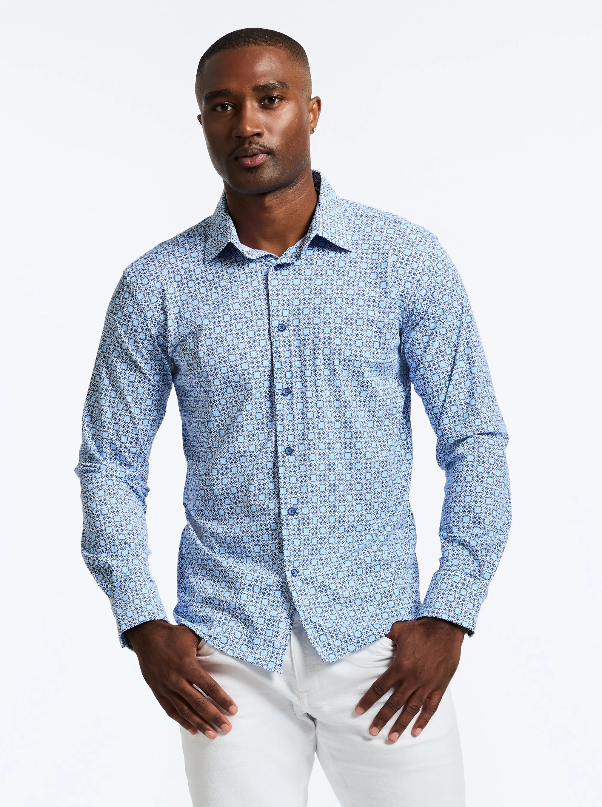 CASPIAN LONG SLEEVE BUTTON DOWN SHIRT sold by Robert Graham