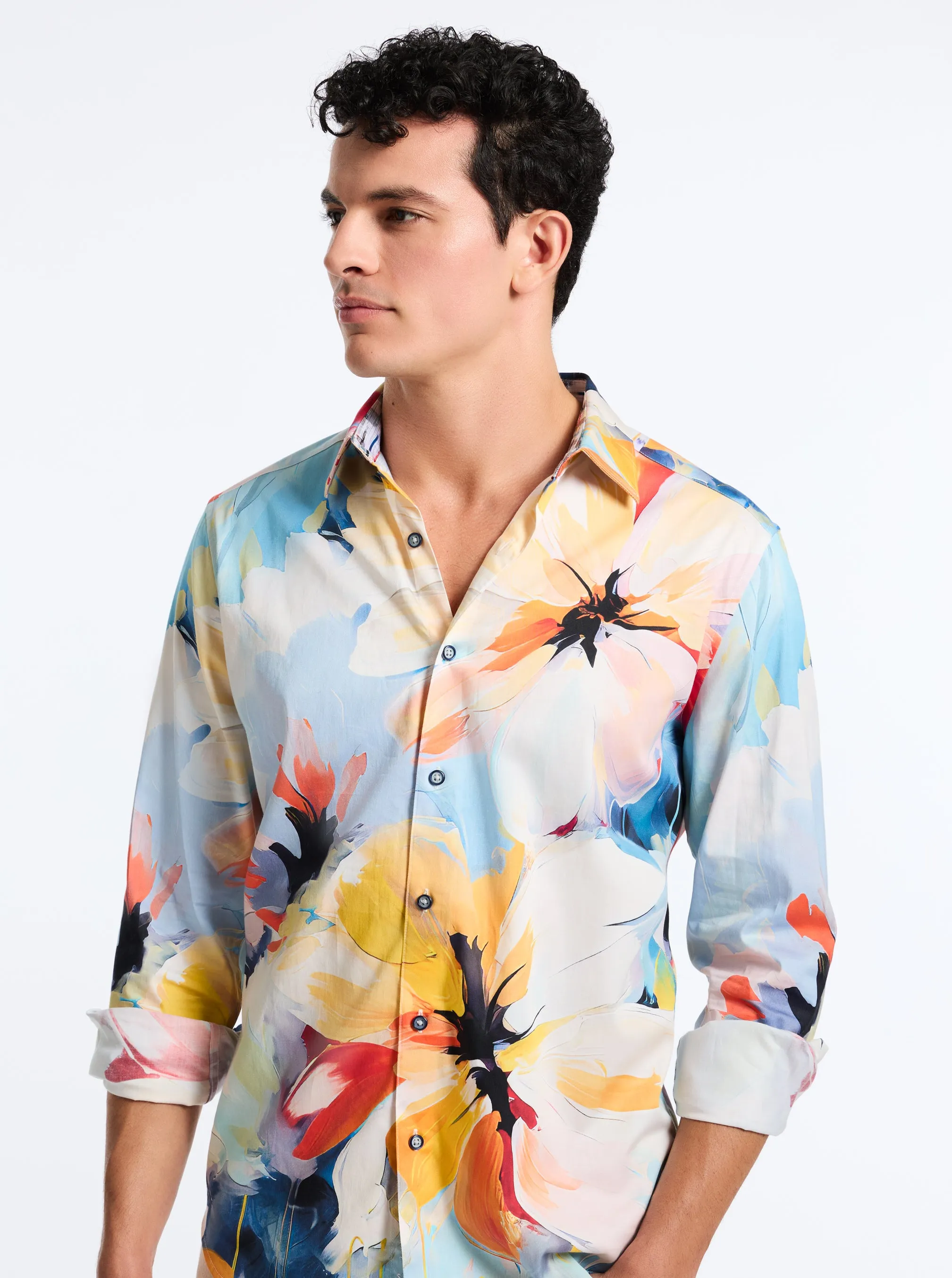 FLORA GRANDE LONG SLEEVE BUTTON DOWN SHIRT sold by Robert Graham product image thumbnail 4