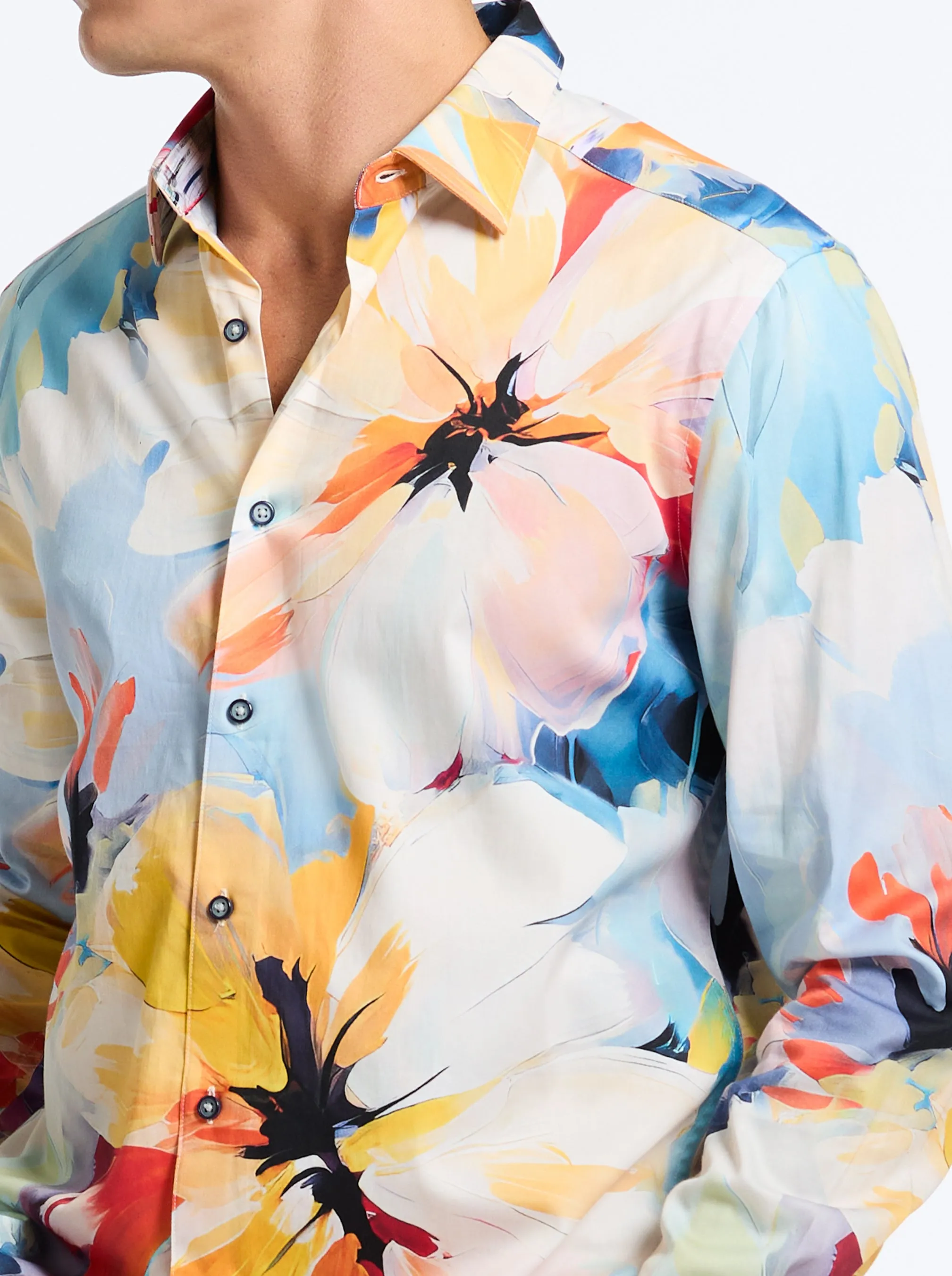 FLORA GRANDE LONG SLEEVE BUTTON DOWN SHIRT sold by Robert Graham product image thumbnail 5