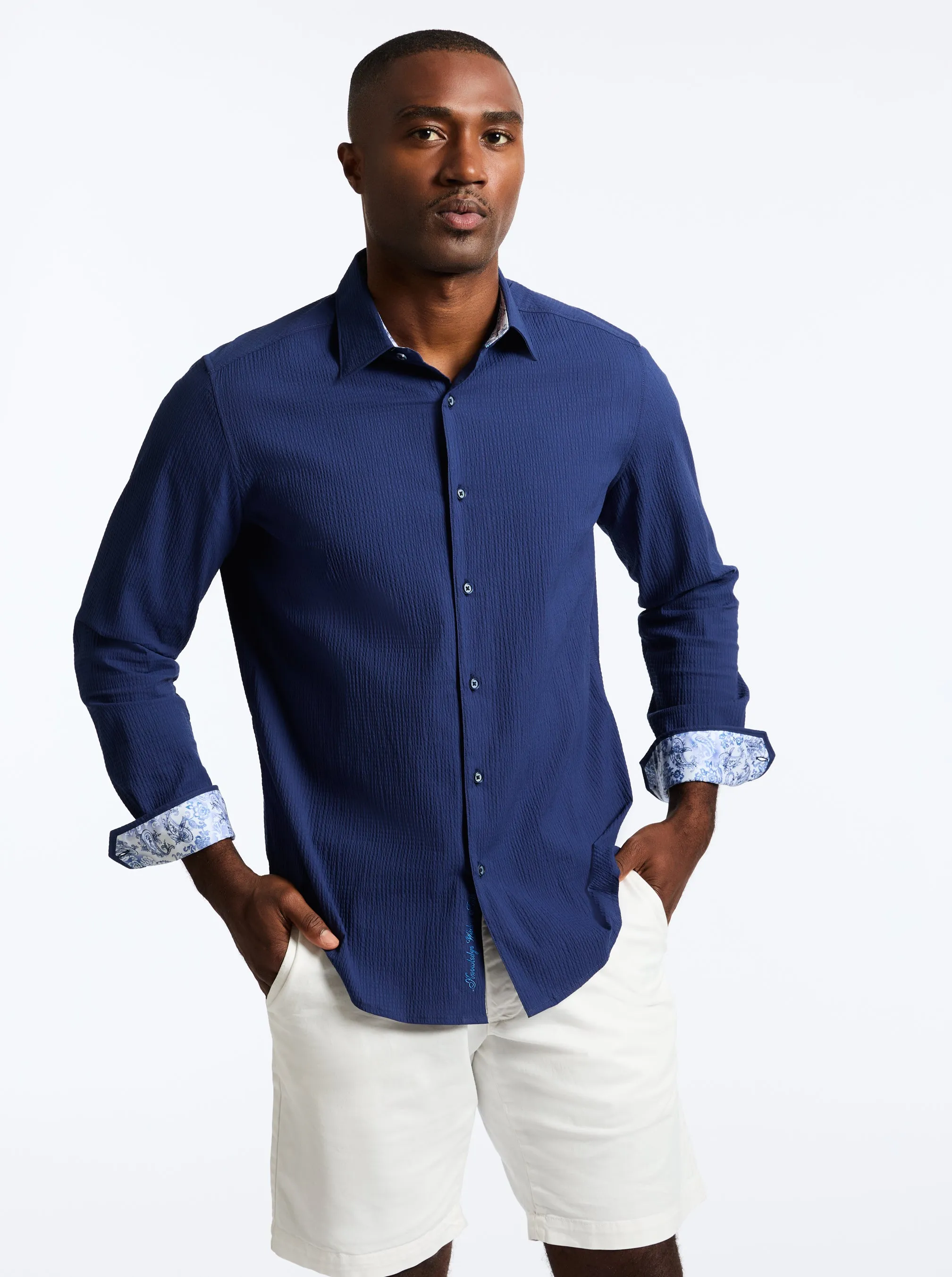 THRESHER LONG SLEEVE BUTTON DOWN SHIRT sold by Robert Graham product image thumbnail 4