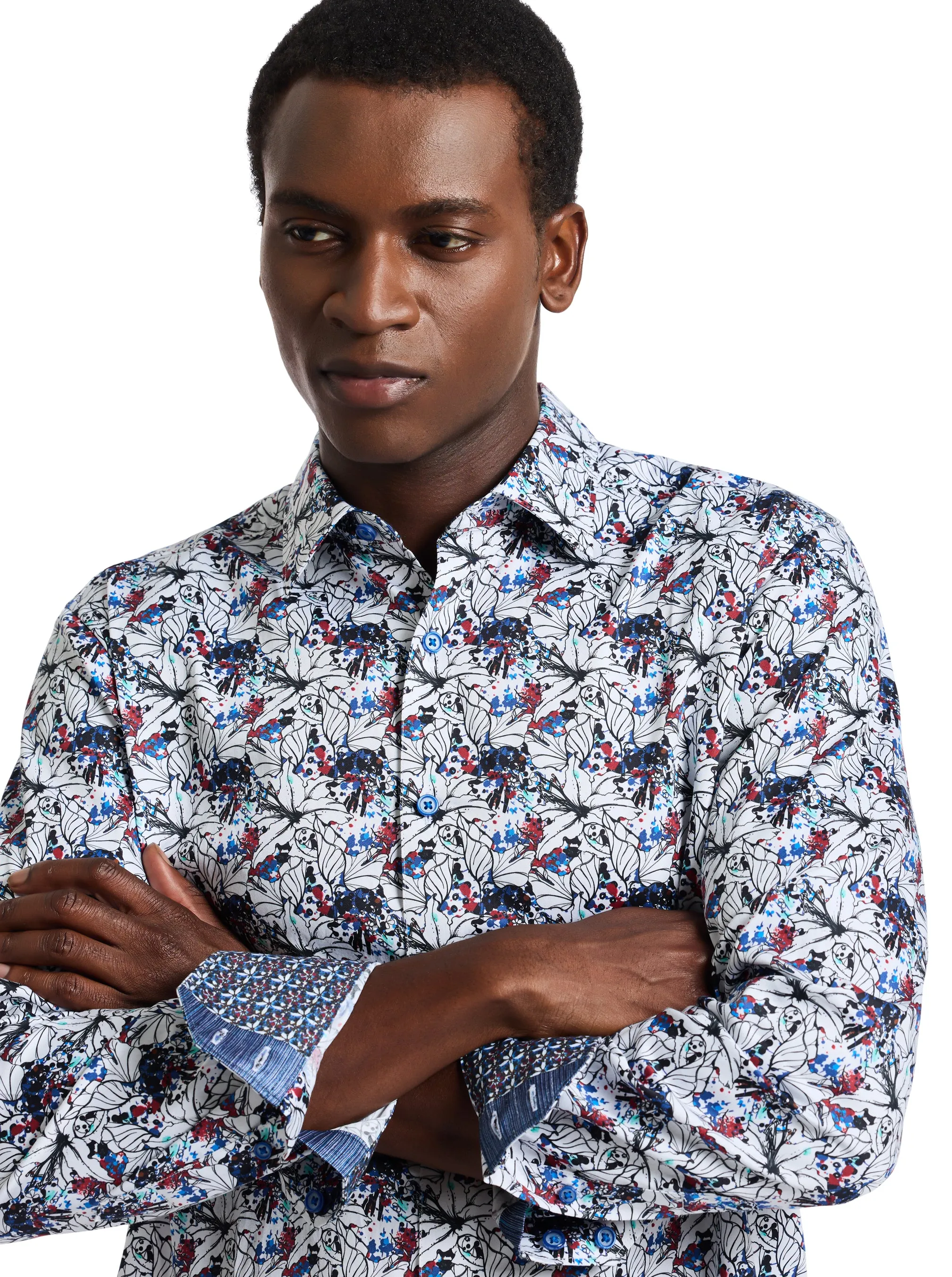 FENTON LONG SLEEVE BUTTON DOWN SHIRT sold by Robert Graham product image thumbnail 3