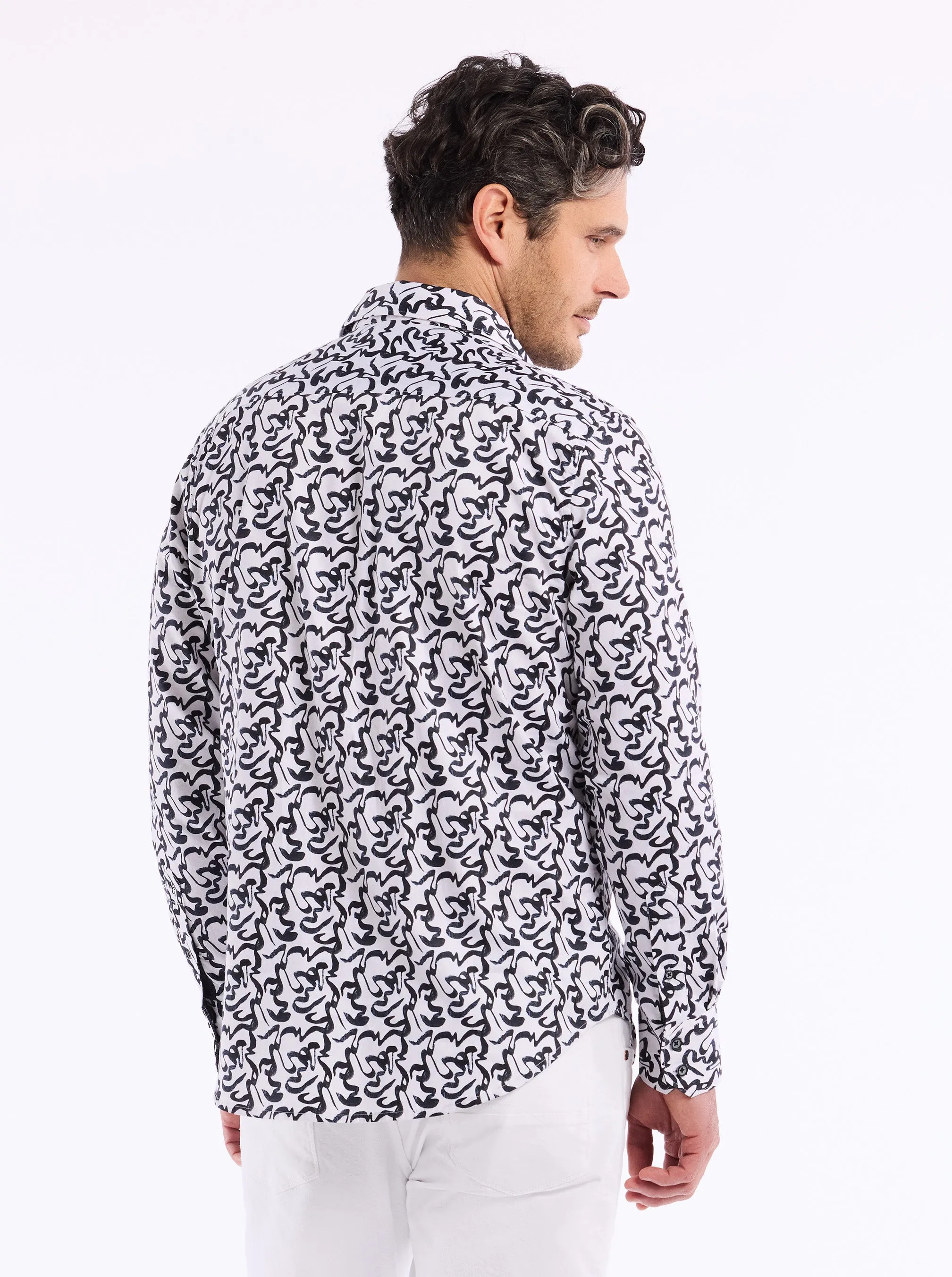 THERON LONG SLEEVE BUTTON DOWN SHIRT sold by Robert Graham product image thumbnail 2