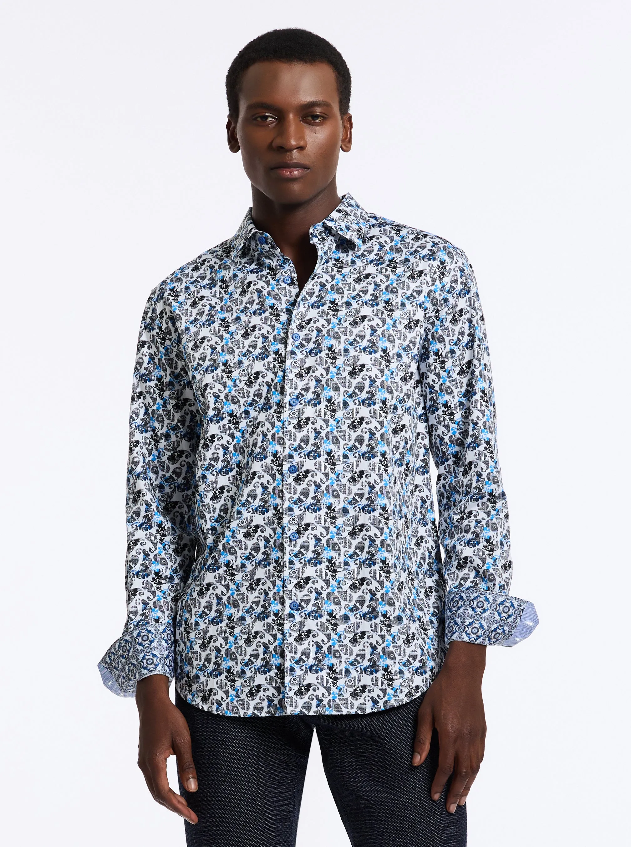 CARDWELL LONG SLEEVE BUTTON DOWN SHIRT sold by Robert Graham