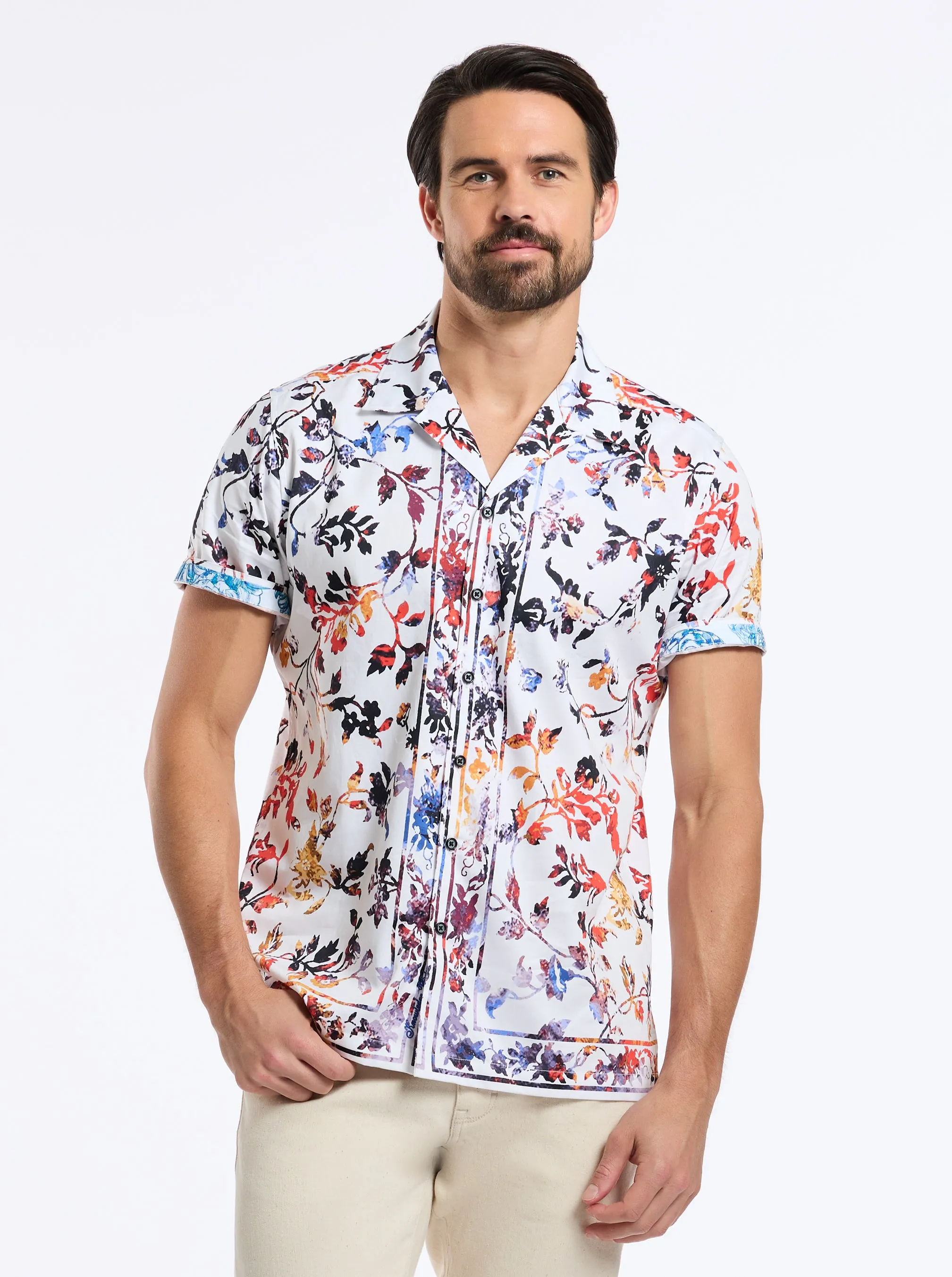 MORGAN SHORT SLEEVE BUTTON DOWN SHIRT sold by Robert Graham product image thumbnail 5