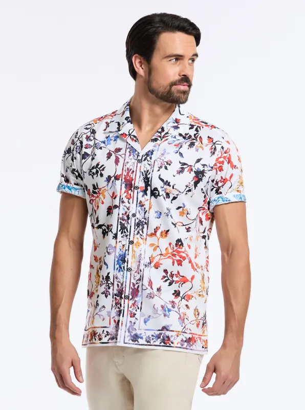 MORGAN SHORT SLEEVE BUTTON DOWN SHIRT made by Robert Graham
