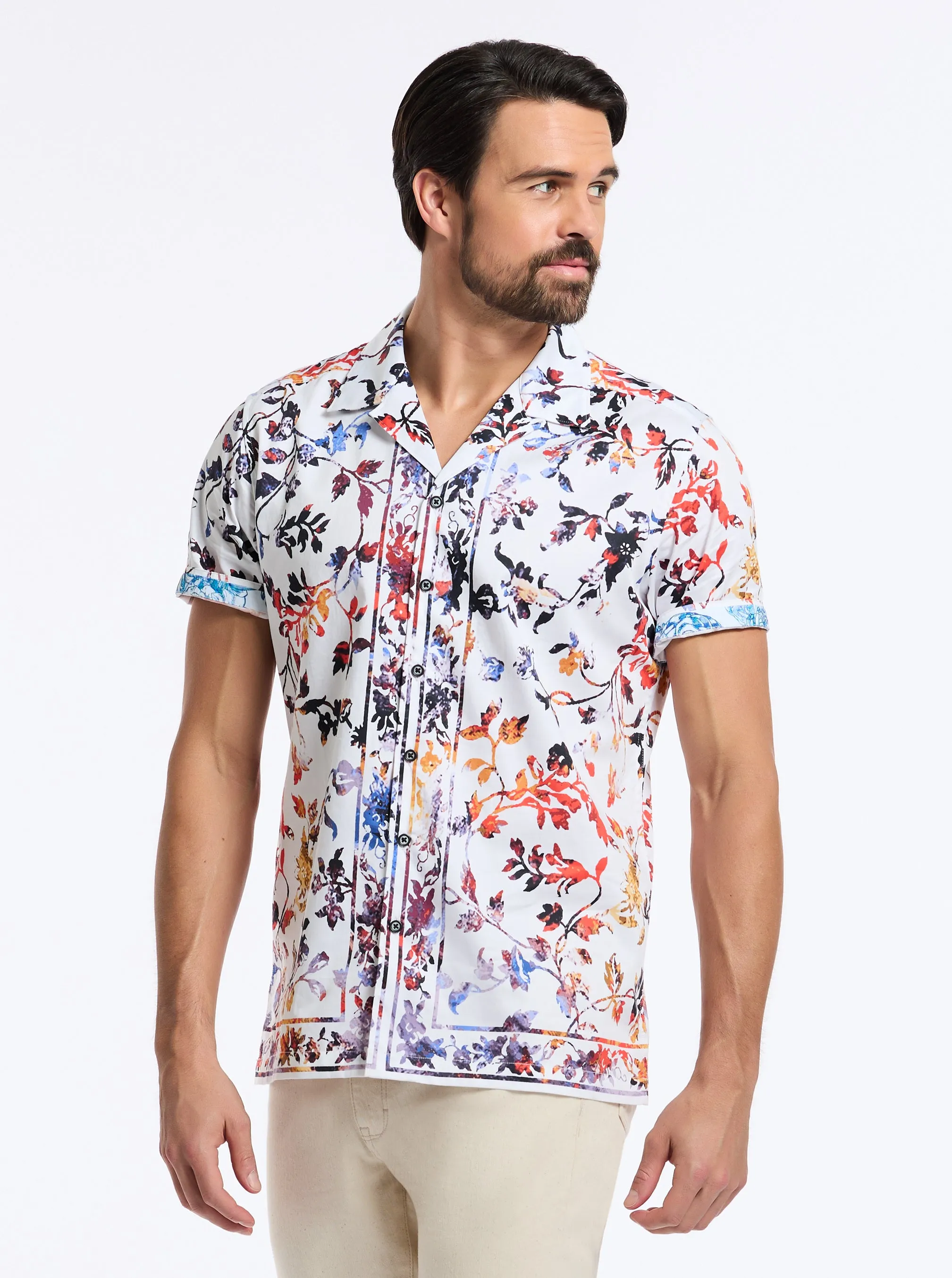 MORGAN SHORT SLEEVE BUTTON DOWN SHIRT sold by Robert Graham