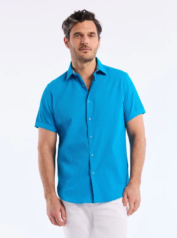 PIERS SHORT SLEEVE BUTTON DOWN SHIRT made by Robert Graham