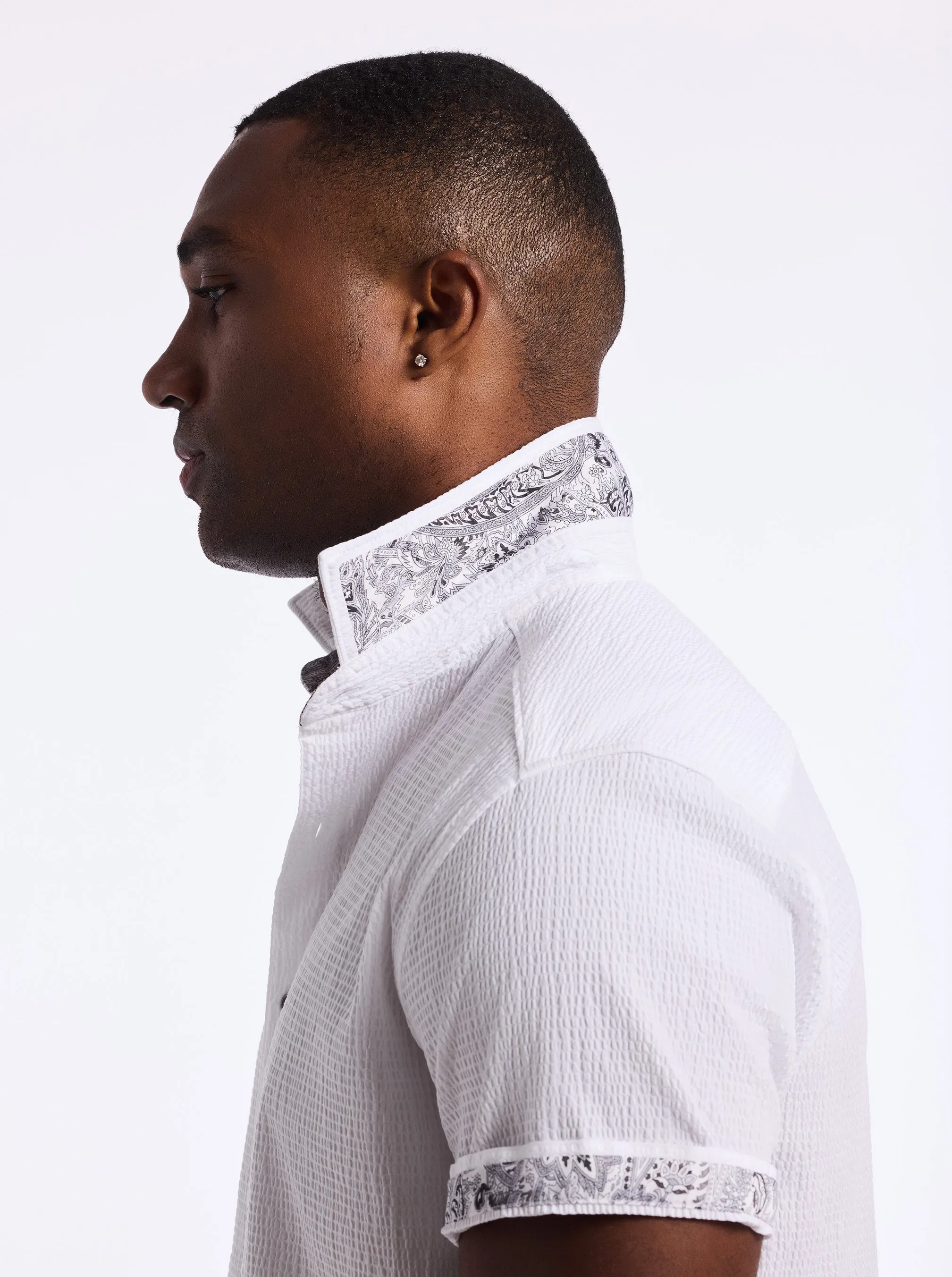 PIERS SHORT SLEEVE BUTTON DOWN SHIRT sold by Robert Graham product image thumbnail 3