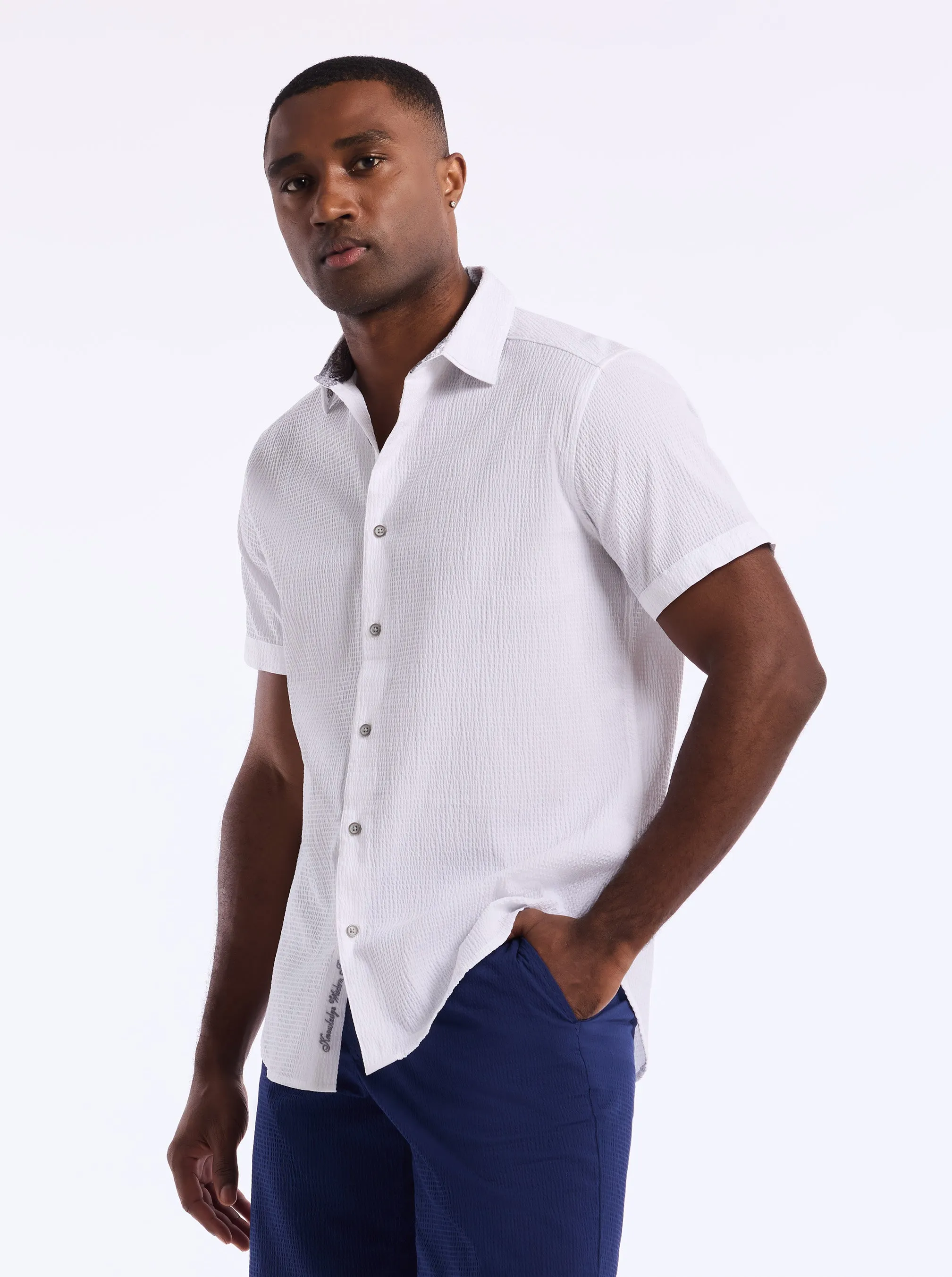 PIERS SHORT SLEEVE BUTTON DOWN SHIRT sold by Robert Graham product image thumbnail 5