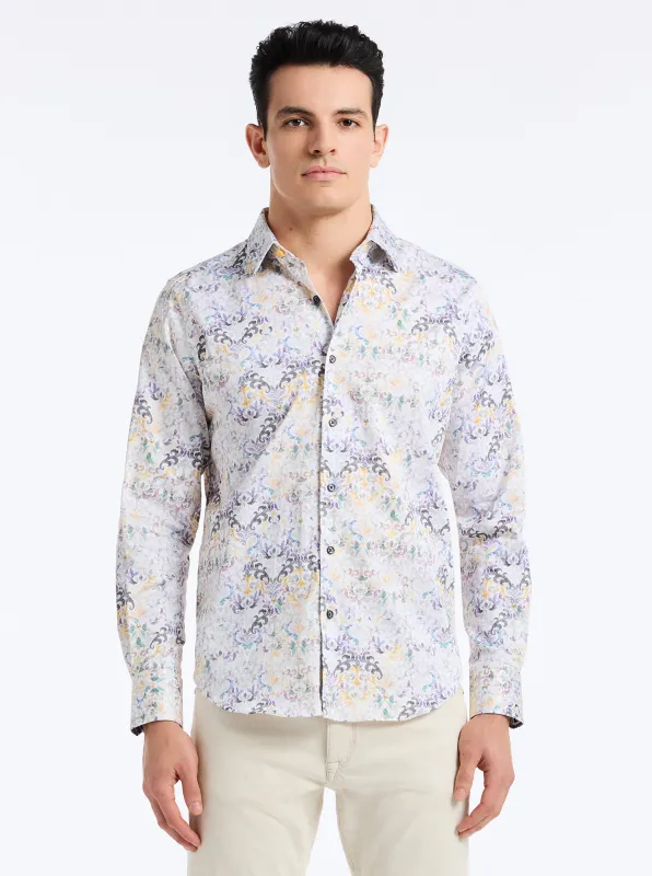 CROATIA LONG SLEEVE BUTTON DOWN SHIRT made by Robert Graham