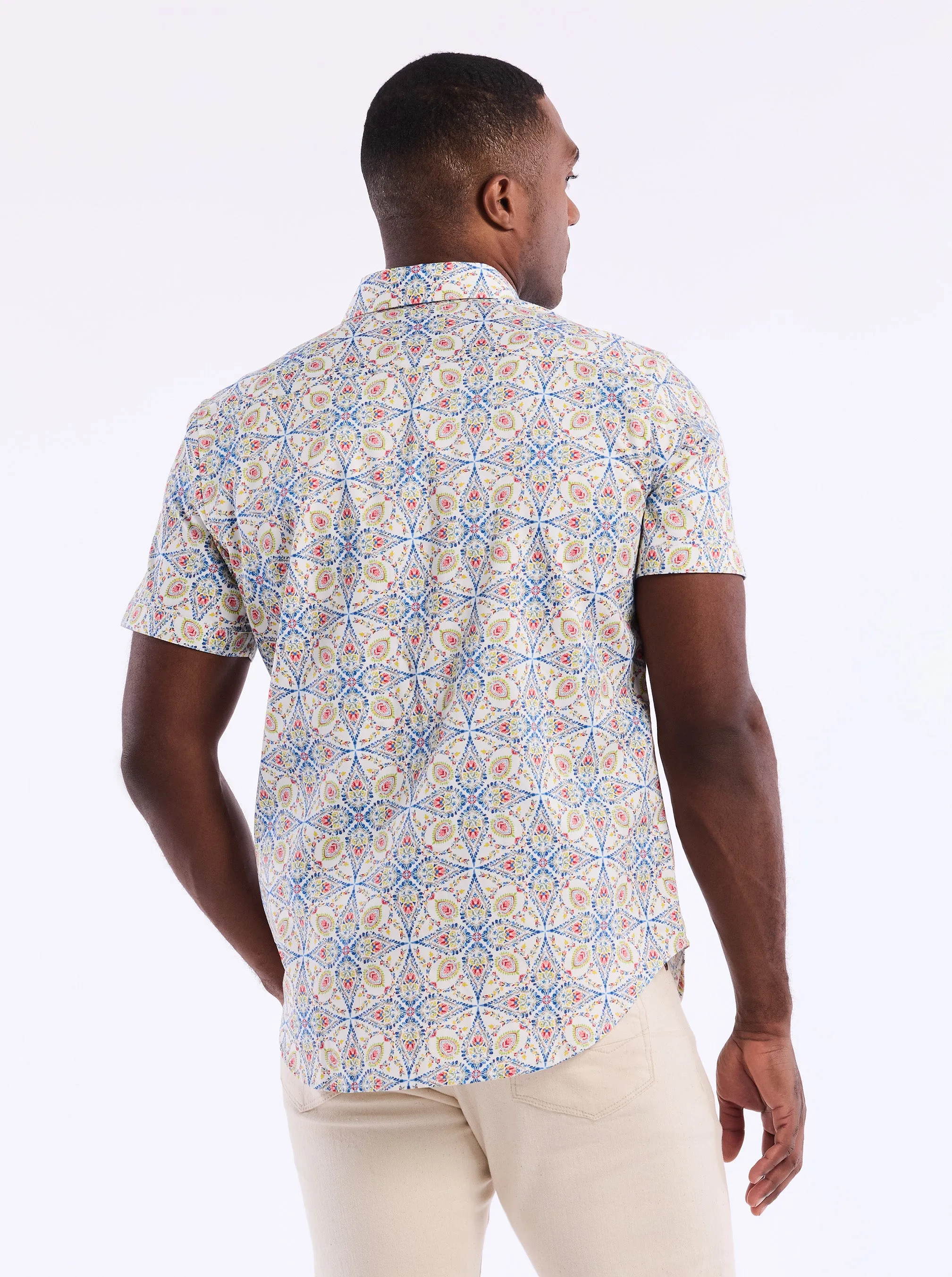 HOLMES SHORT SLEEVE BUTTON DOWN SHIRT sold by Robert Graham product image thumbnail 2