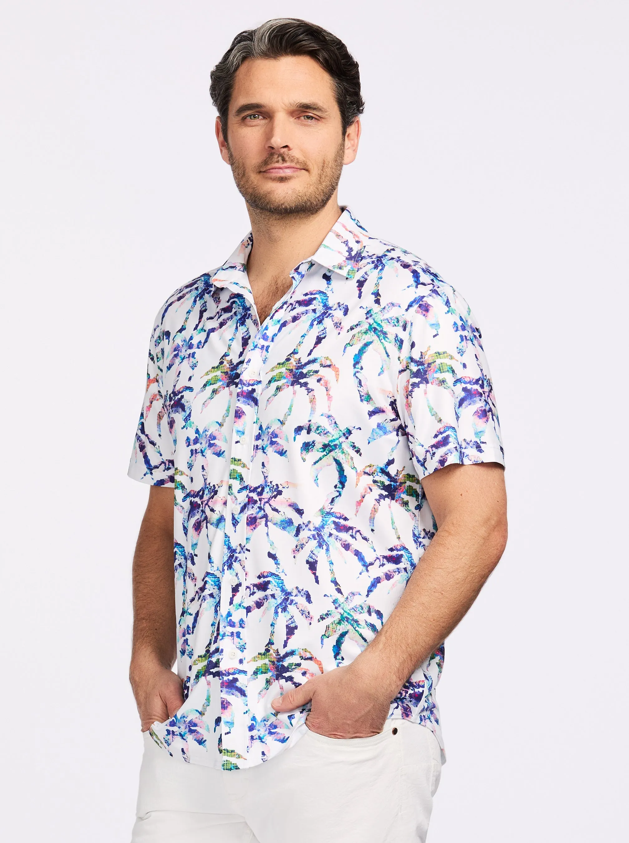 TREVETT SHORT SLEEVE BUTTON DOWN SHIRT sold by Robert Graham product image thumbnail 4
