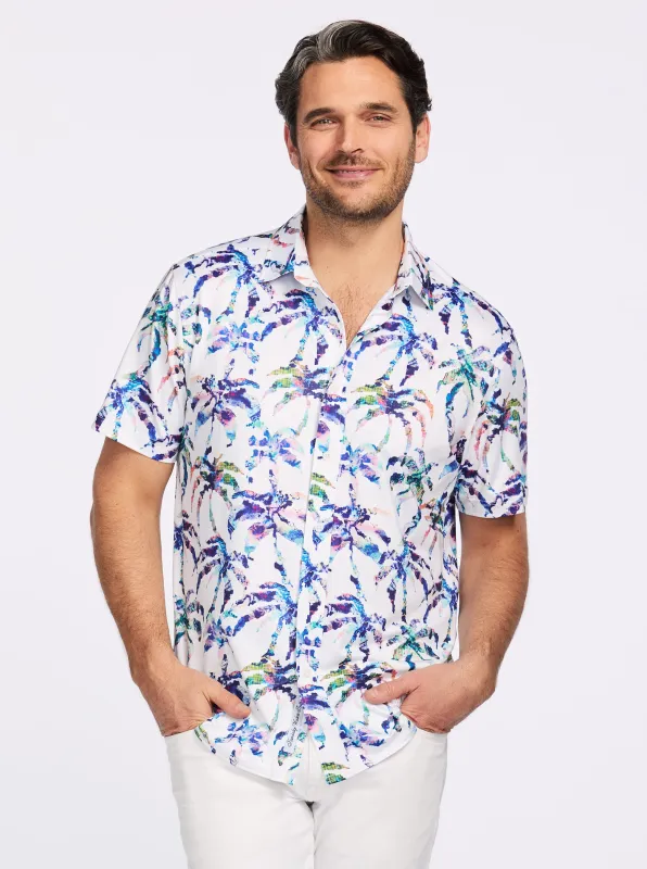 TREVETT SHORT SLEEVE BUTTON DOWN SHIRT made by Robert Graham