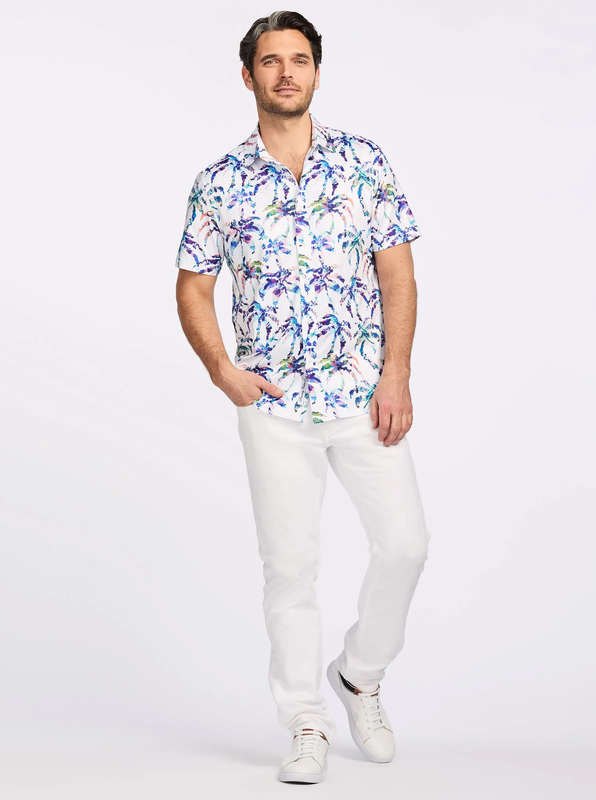 TREVETT SHORT SLEEVE BUTTON DOWN SHIRT sold by Robert Graham product image thumbnail 5