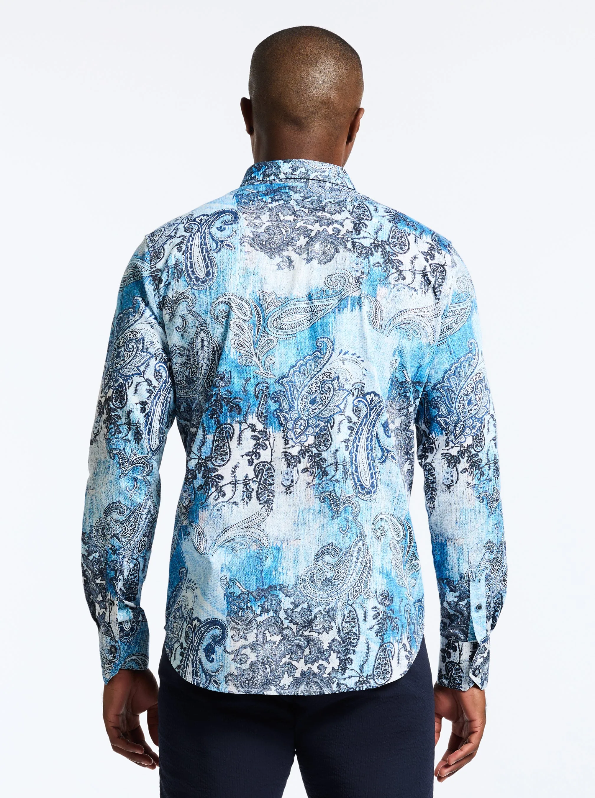 PATMOS LONG SLEEVE BUTTON DOWN SHIRT BIG sold by Robert Graham product image thumbnail 3