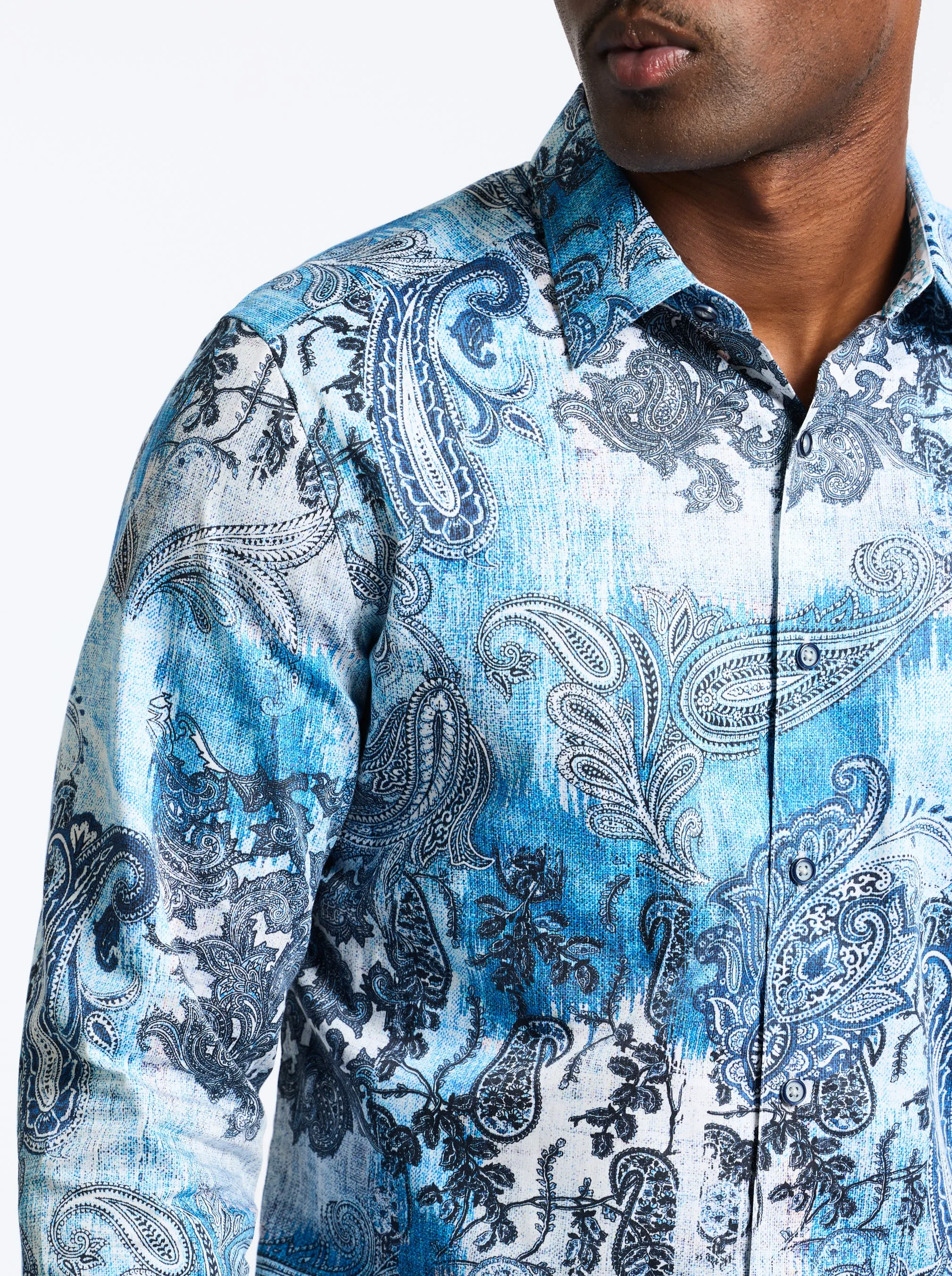 PATMOS LONG SLEEVE BUTTON DOWN SHIRT BIG sold by Robert Graham product image thumbnail 5