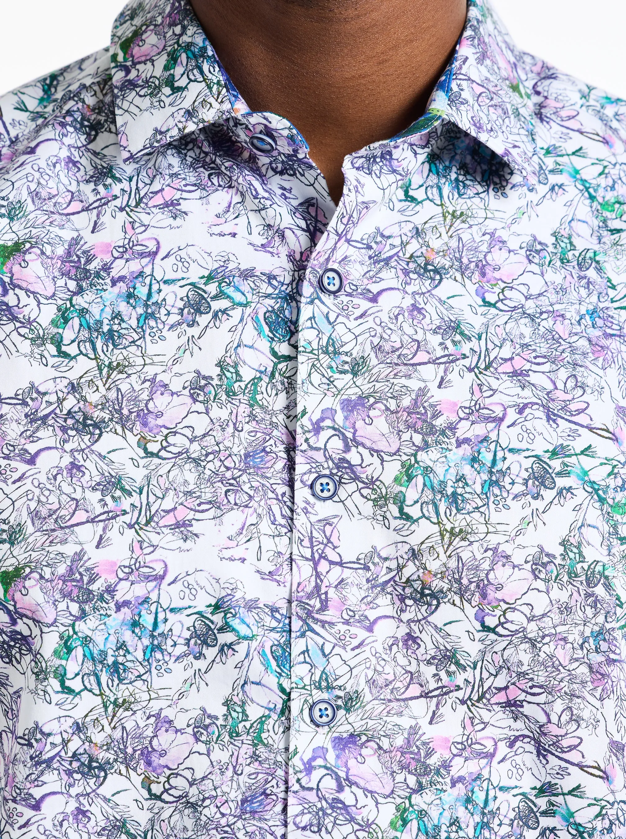 CRAWFORD SHORT SLEEVE BUTTON DOWN SHIRT sold by Robert Graham product image thumbnail 5