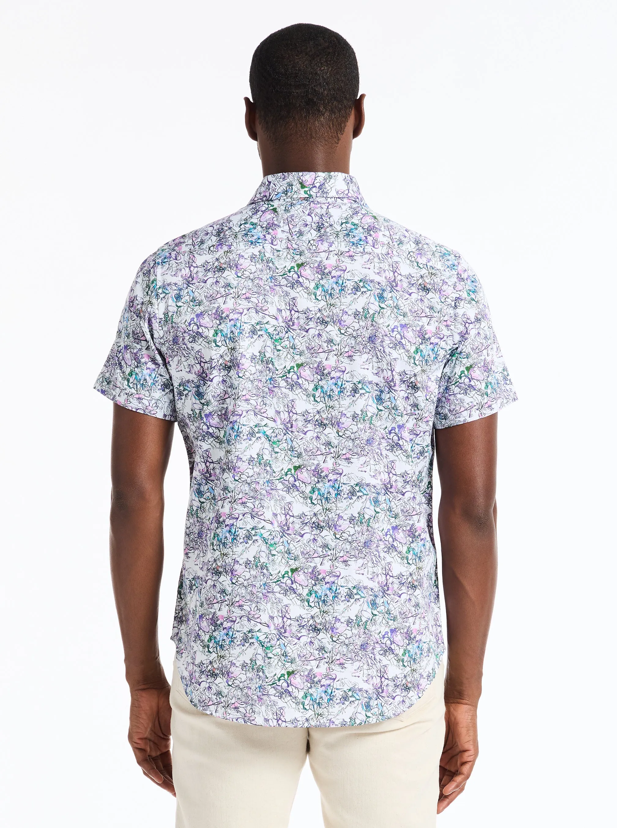 CRAWFORD SHORT SLEEVE BUTTON DOWN SHIRT sold by Robert Graham product image thumbnail 2