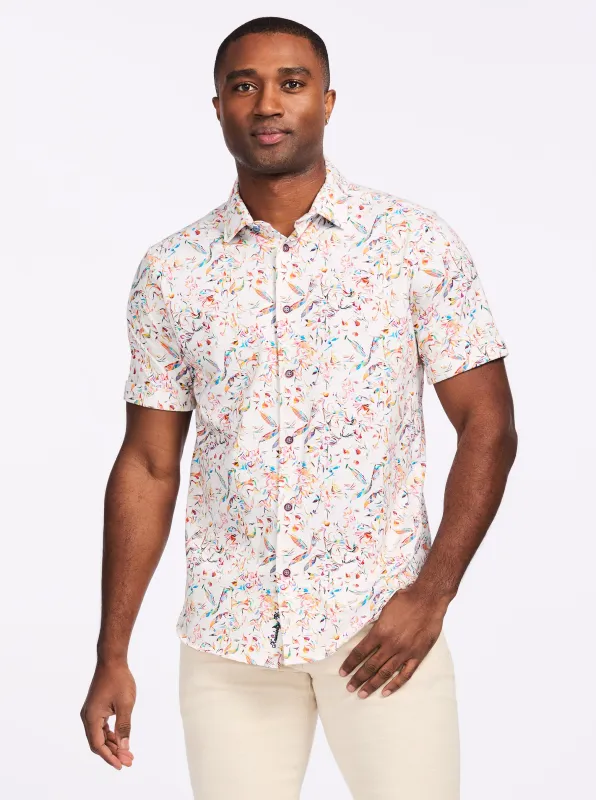 WILMOT SHORT SLEEVE BUTTON DOWN SHIRT made by Robert Graham