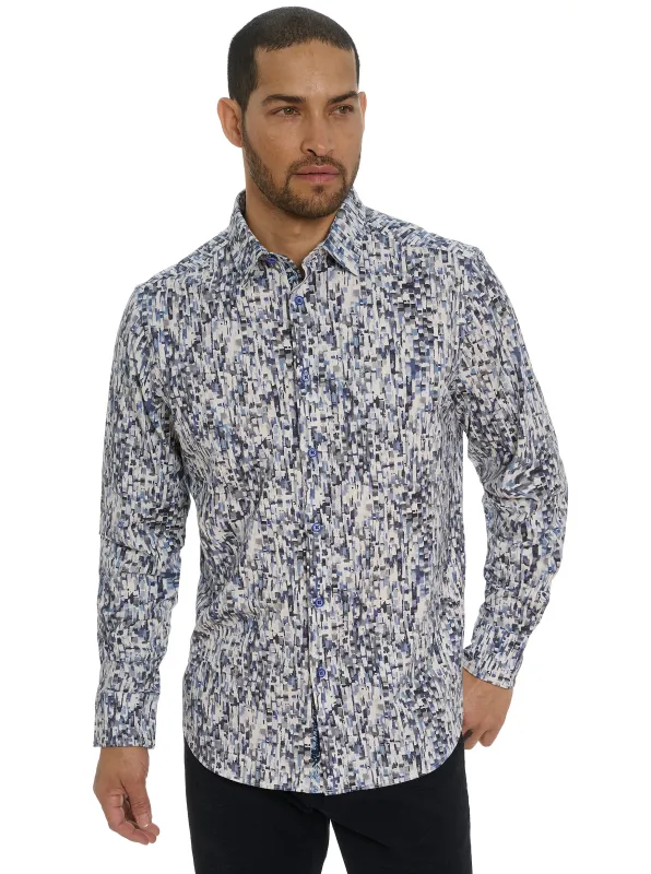 FRAGMENT LONG SLEEVE BUTTON DOWN SHIRT BIG made by Robert Graham