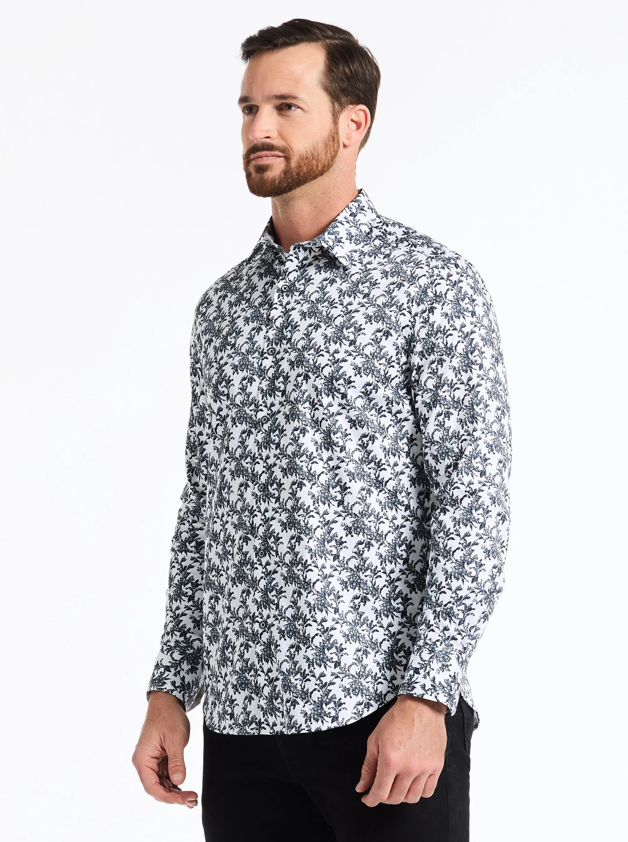 DELSON LONG SLEEVE BUTTON DOWN SHIRT sold by Robert Graham product image thumbnail 5