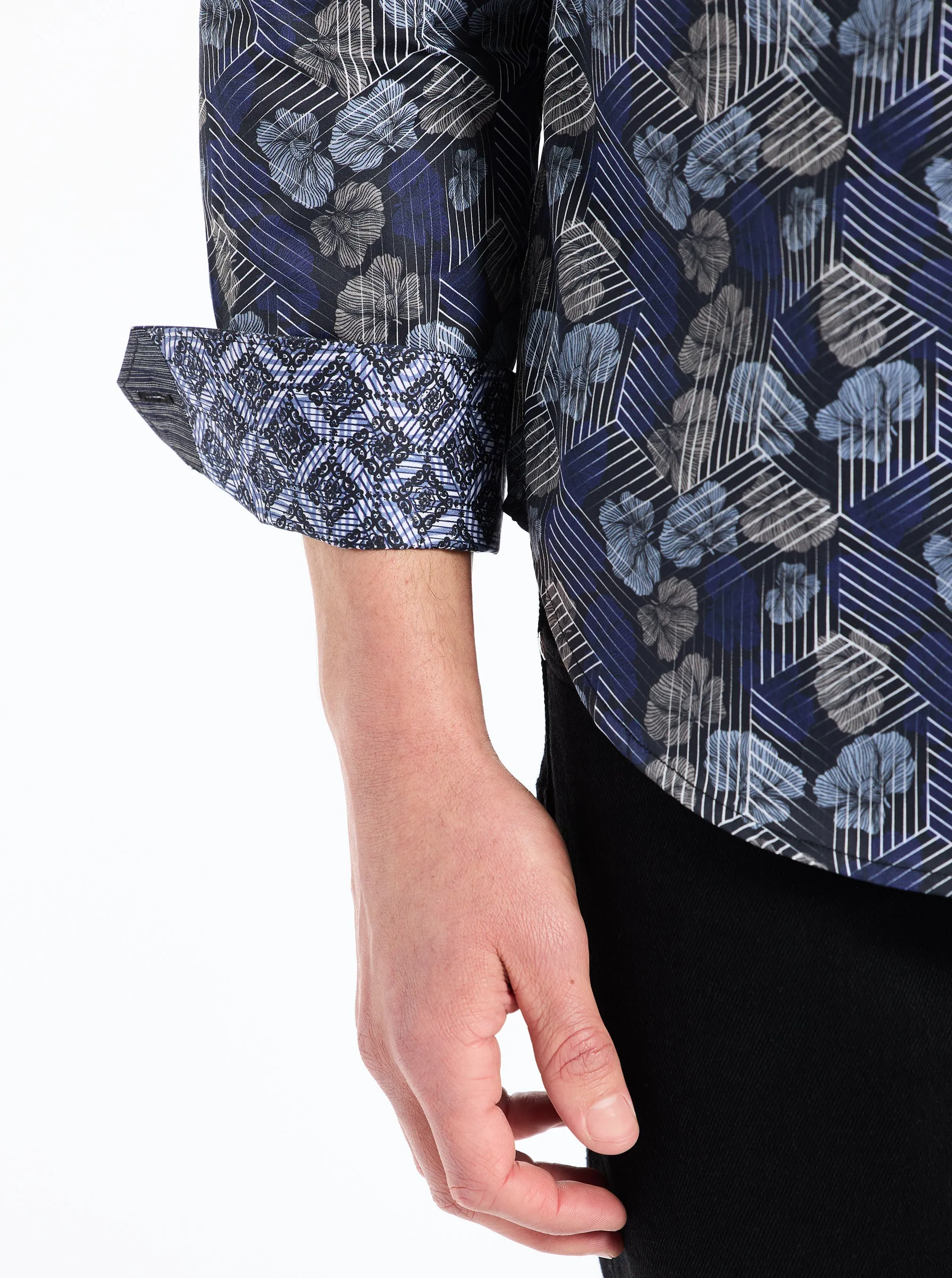 HENRY LONG SLEEVE BUTTON DOWN SHIRT sold by Robert Graham product image thumbnail 5