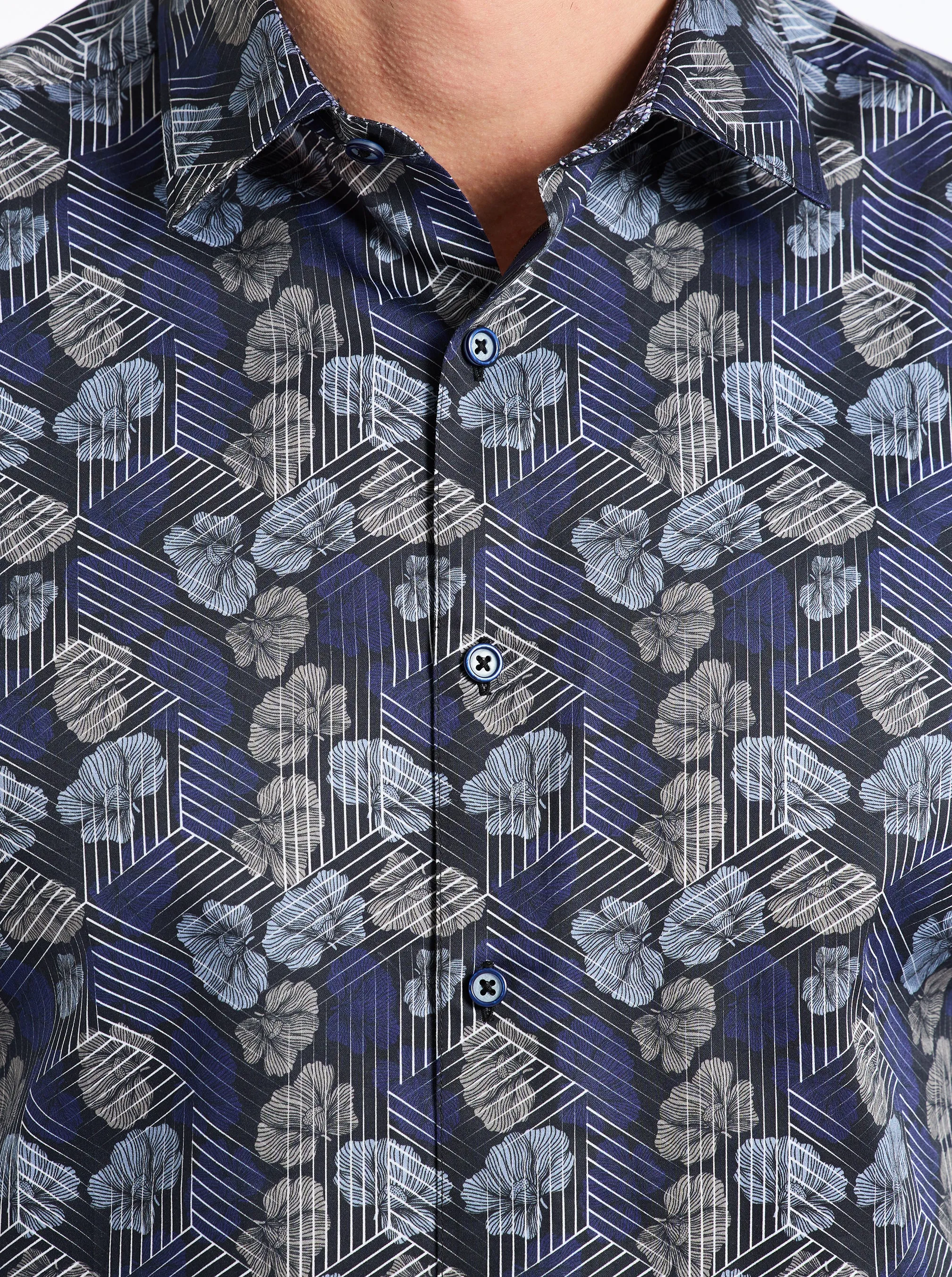 HENRY LONG SLEEVE BUTTON DOWN SHIRT sold by Robert Graham product image thumbnail 4