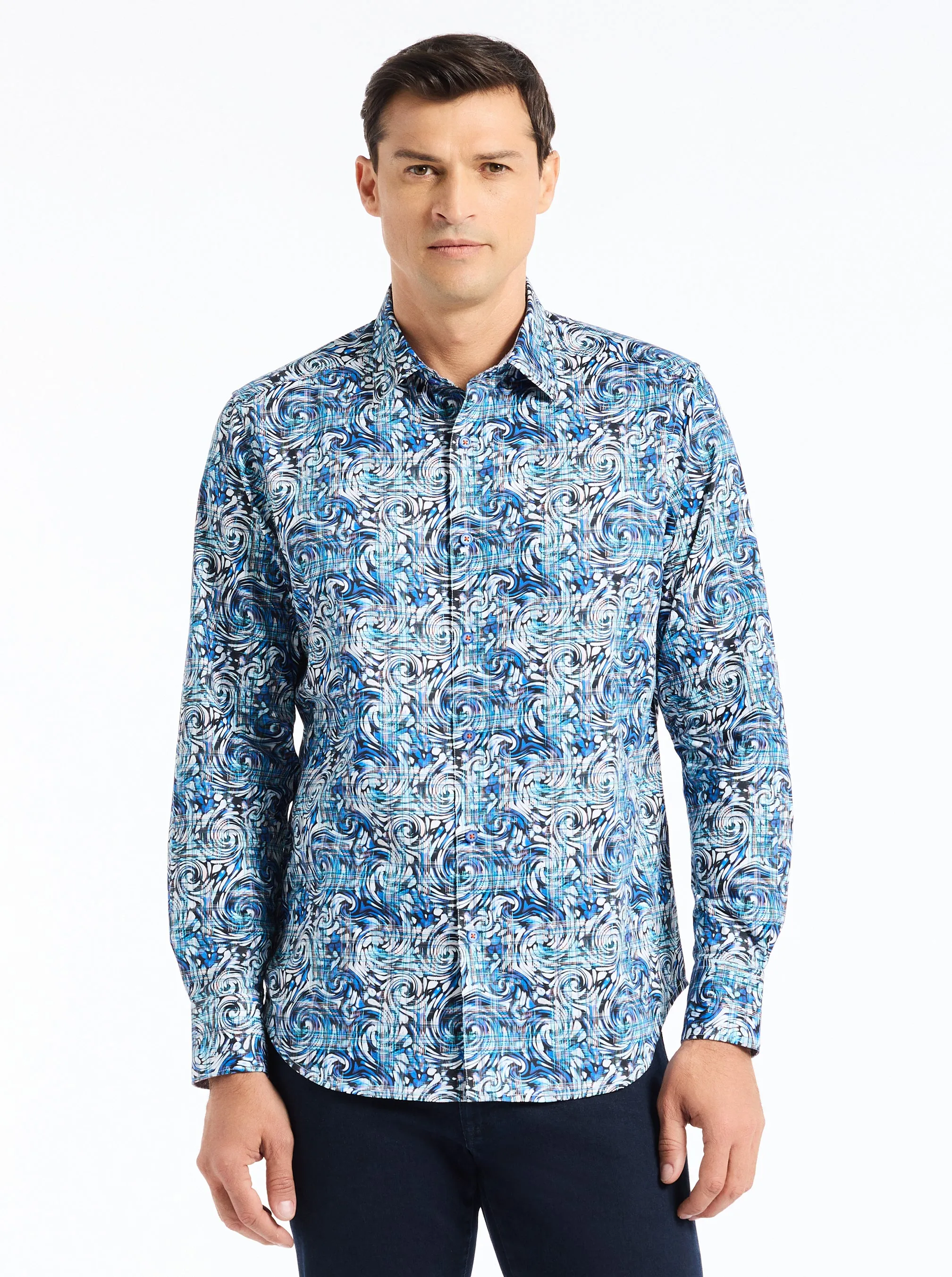 ZETH LONG SLEEVE BUTTON DOWN SHIRT sold by Robert Graham