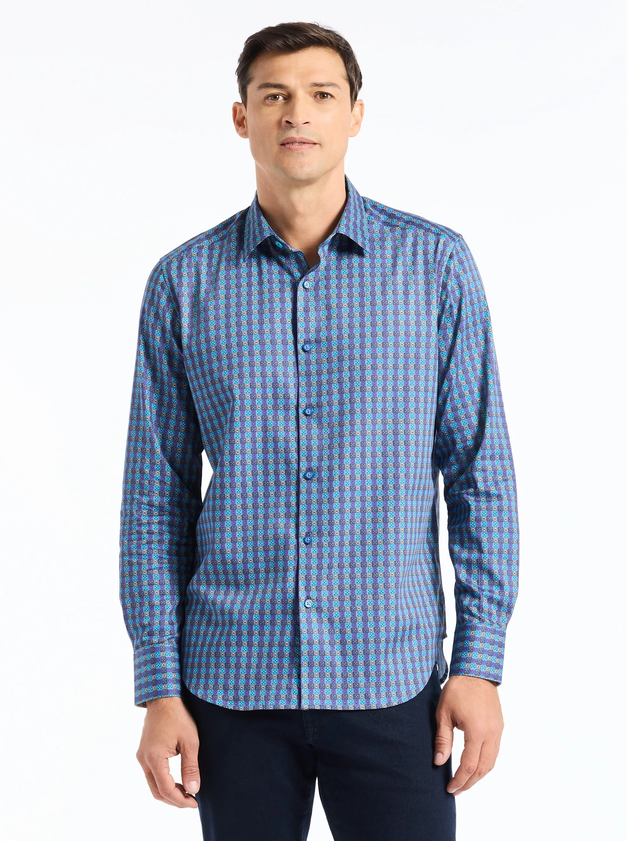 OSTIN LONG SLEEVE BUTTON DOWN SHIRT sold by Robert Graham