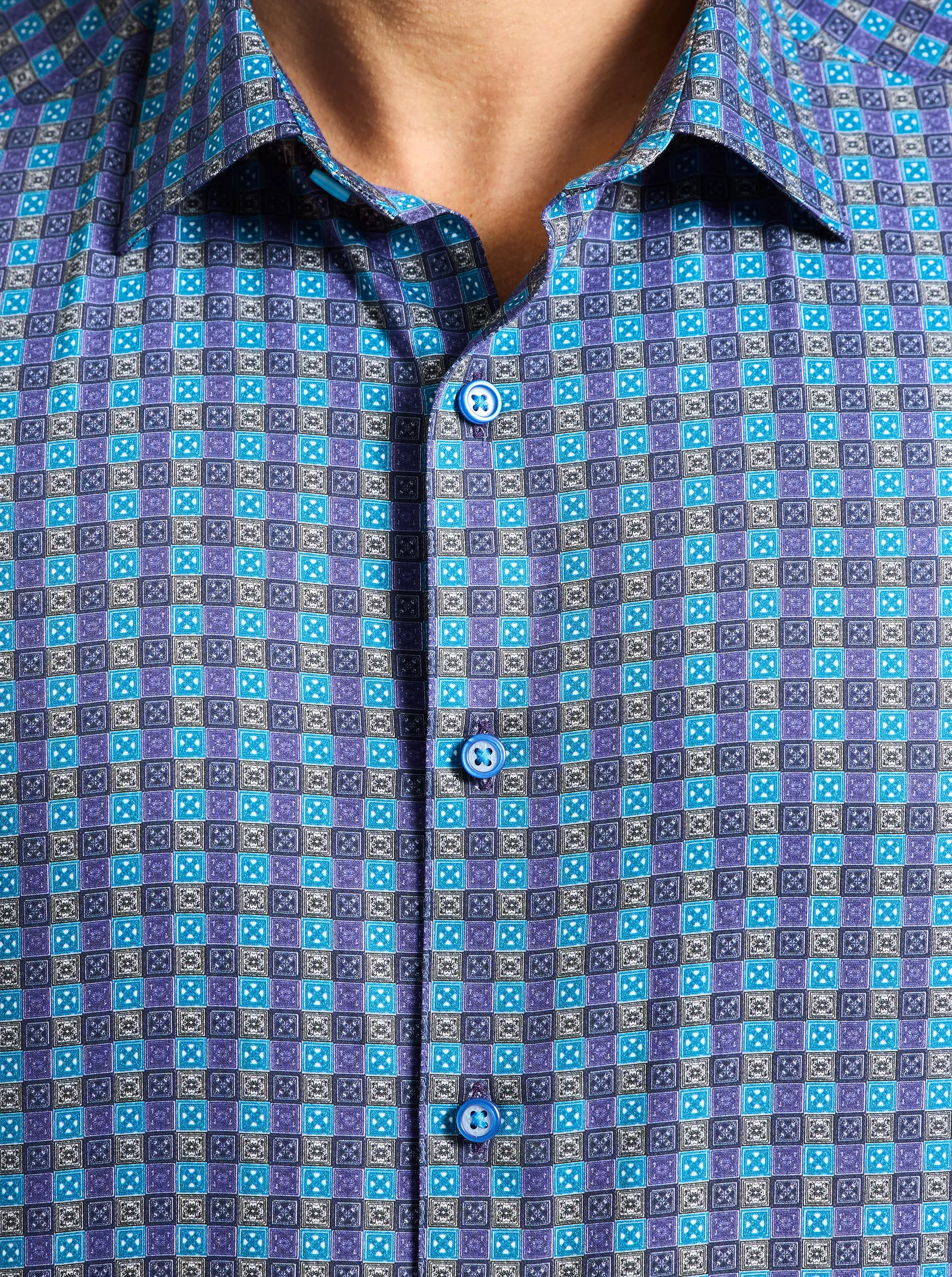 OSTIN LONG SLEEVE BUTTON DOWN SHIRT sold by Robert Graham product image thumbnail 4