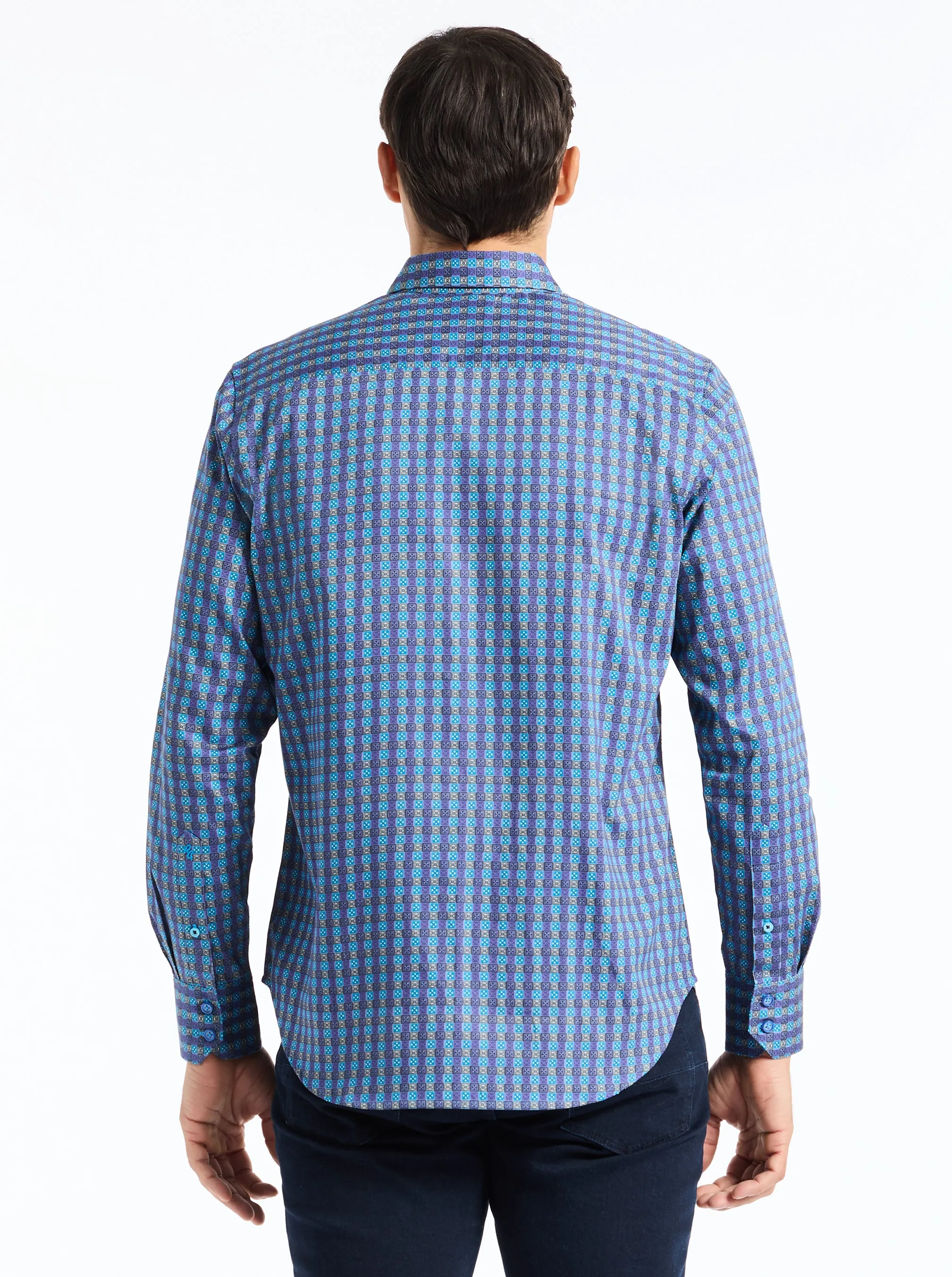 OSTIN LONG SLEEVE BUTTON DOWN SHIRT sold by Robert Graham product image thumbnail 2