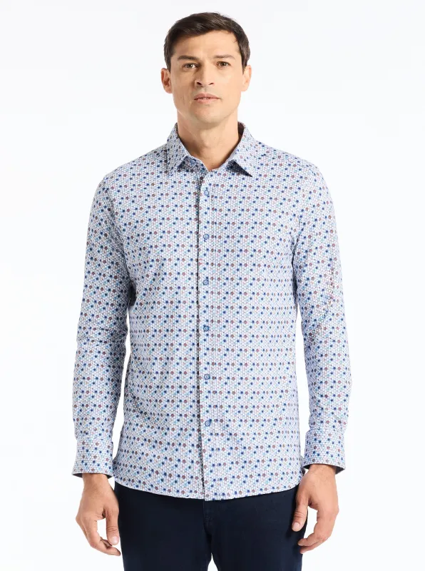IAN LONG SLEEVE BUTTON DOWN SHIRT made by Robert Graham