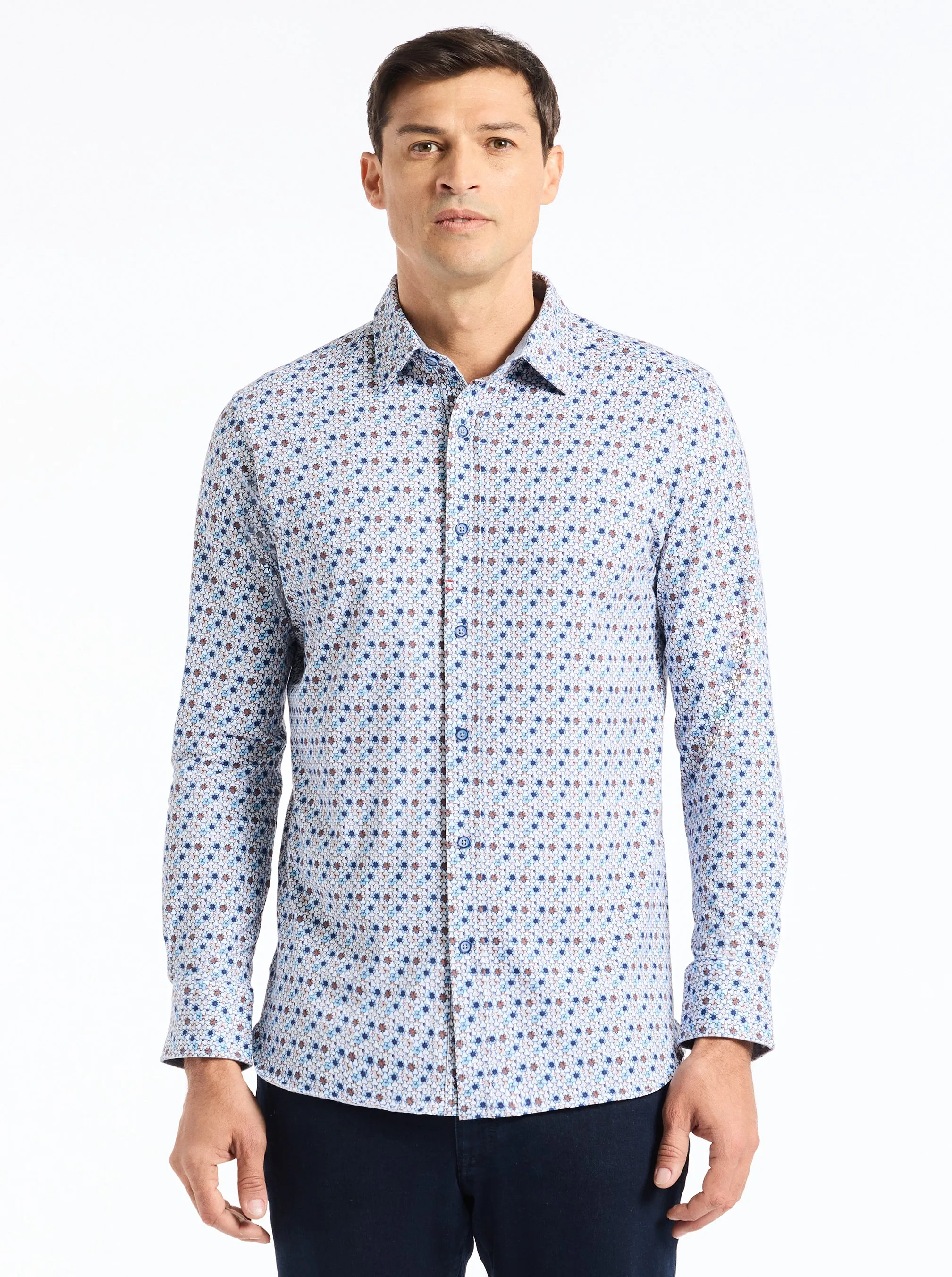 IAN LONG SLEEVE BUTTON DOWN SHIRT sold by Robert Graham