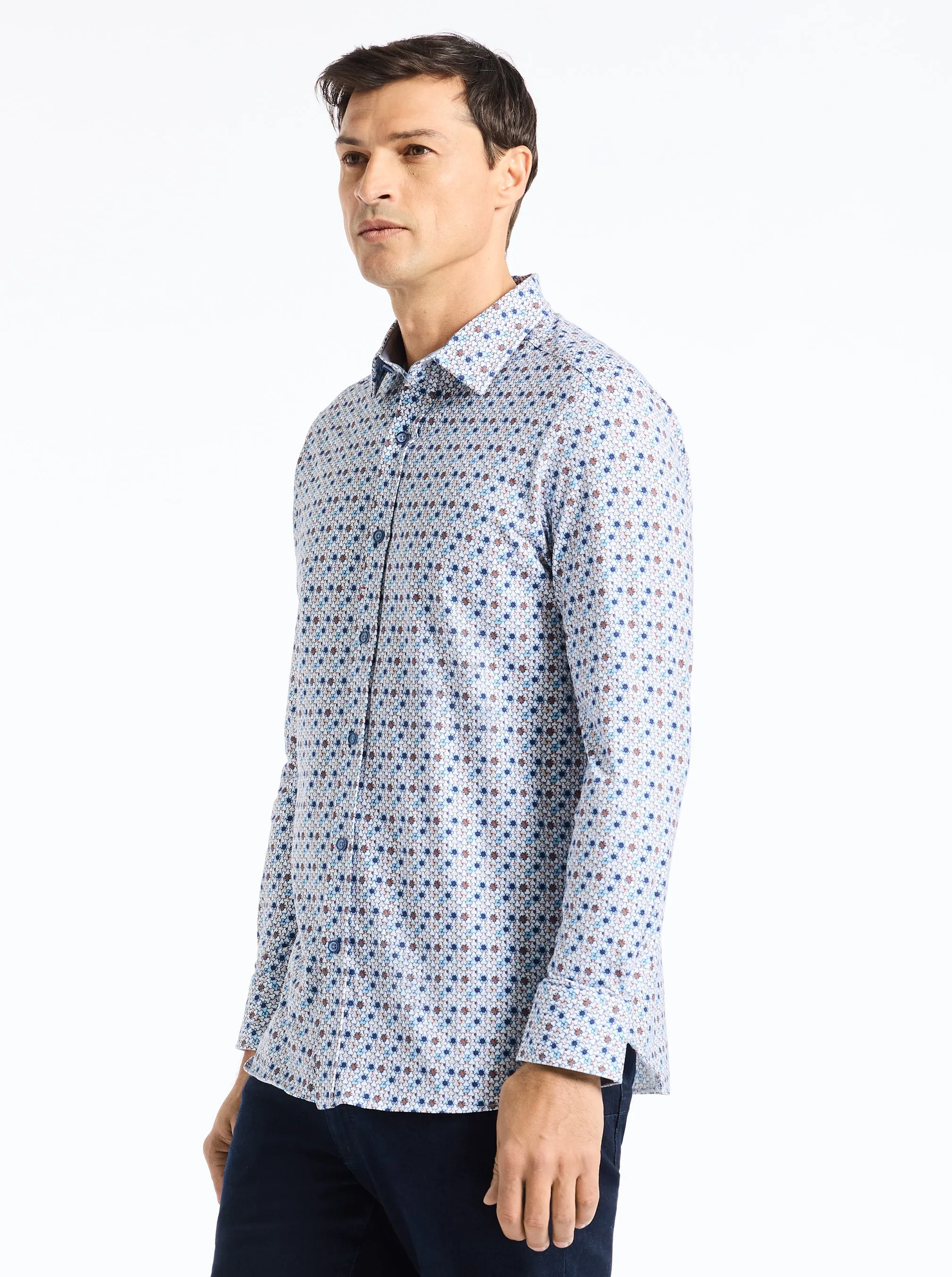 IAN LONG SLEEVE BUTTON DOWN SHIRT sold by Robert Graham product image thumbnail 3