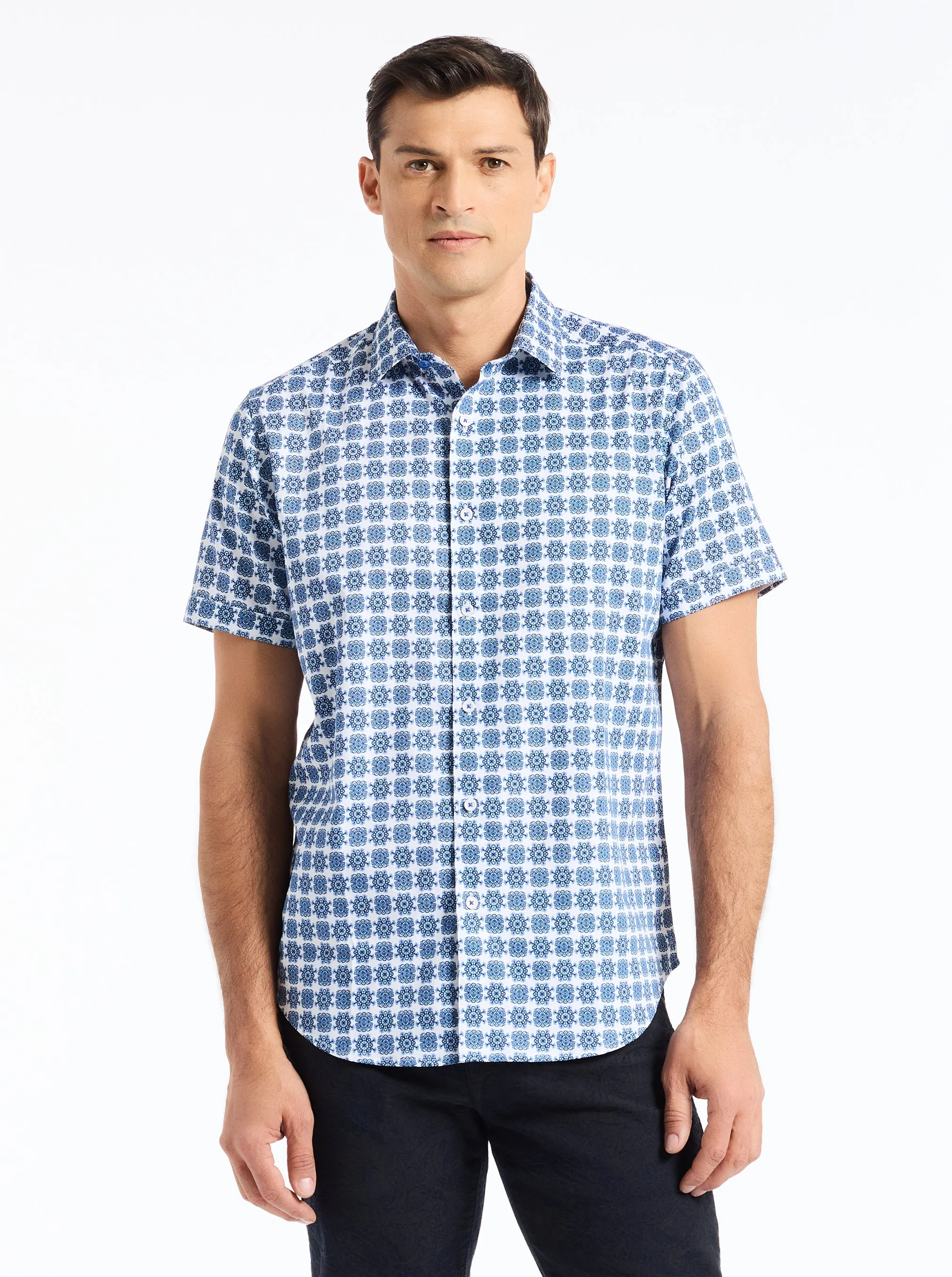 ARBOR SHORT SLEEVE BUTTON DOWN SHIRT sold by Robert Graham
