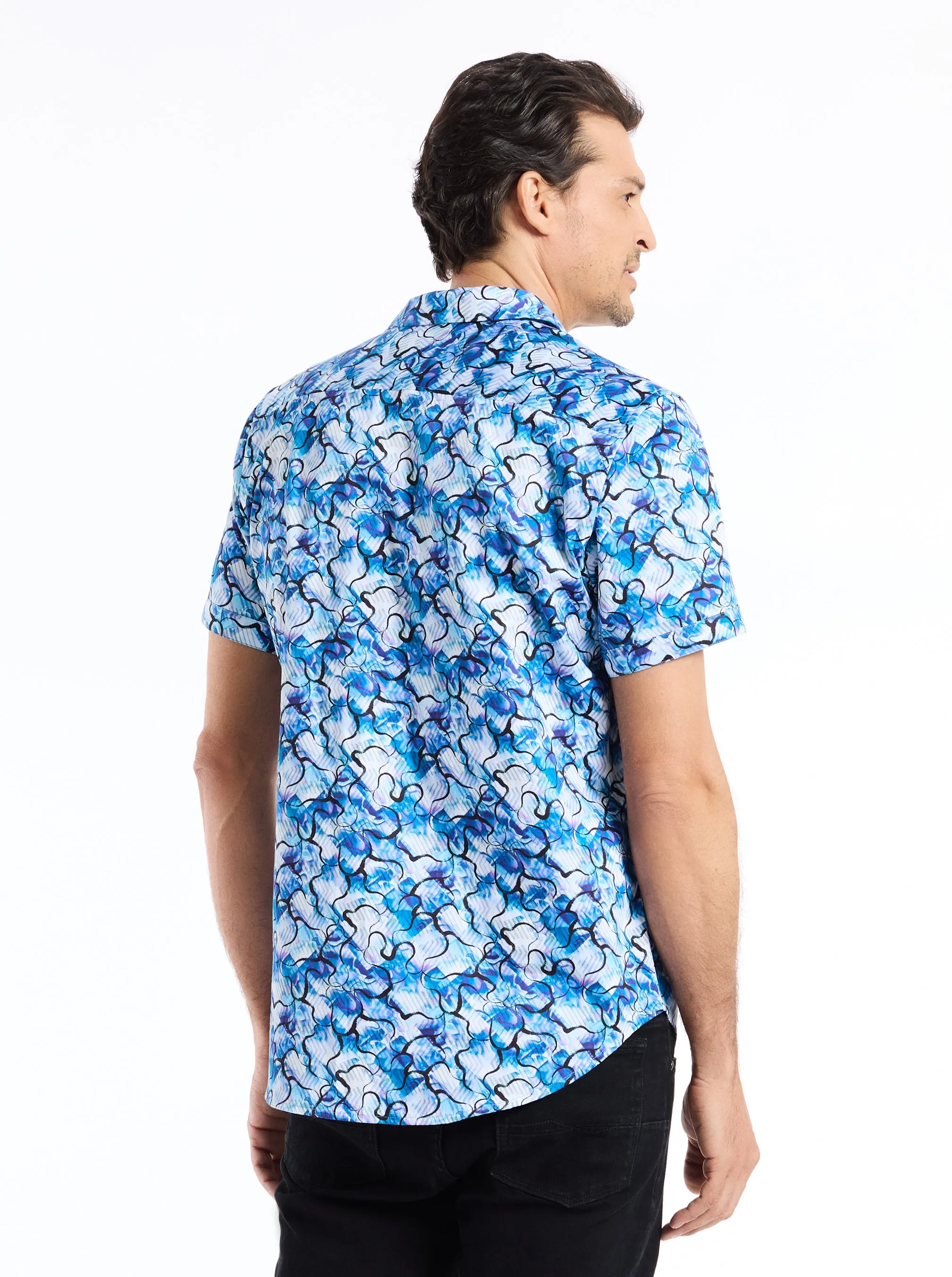 ROCHE SHORT SLEEVE BUTTON DOWN SHIRT sold by Robert Graham product image thumbnail 2