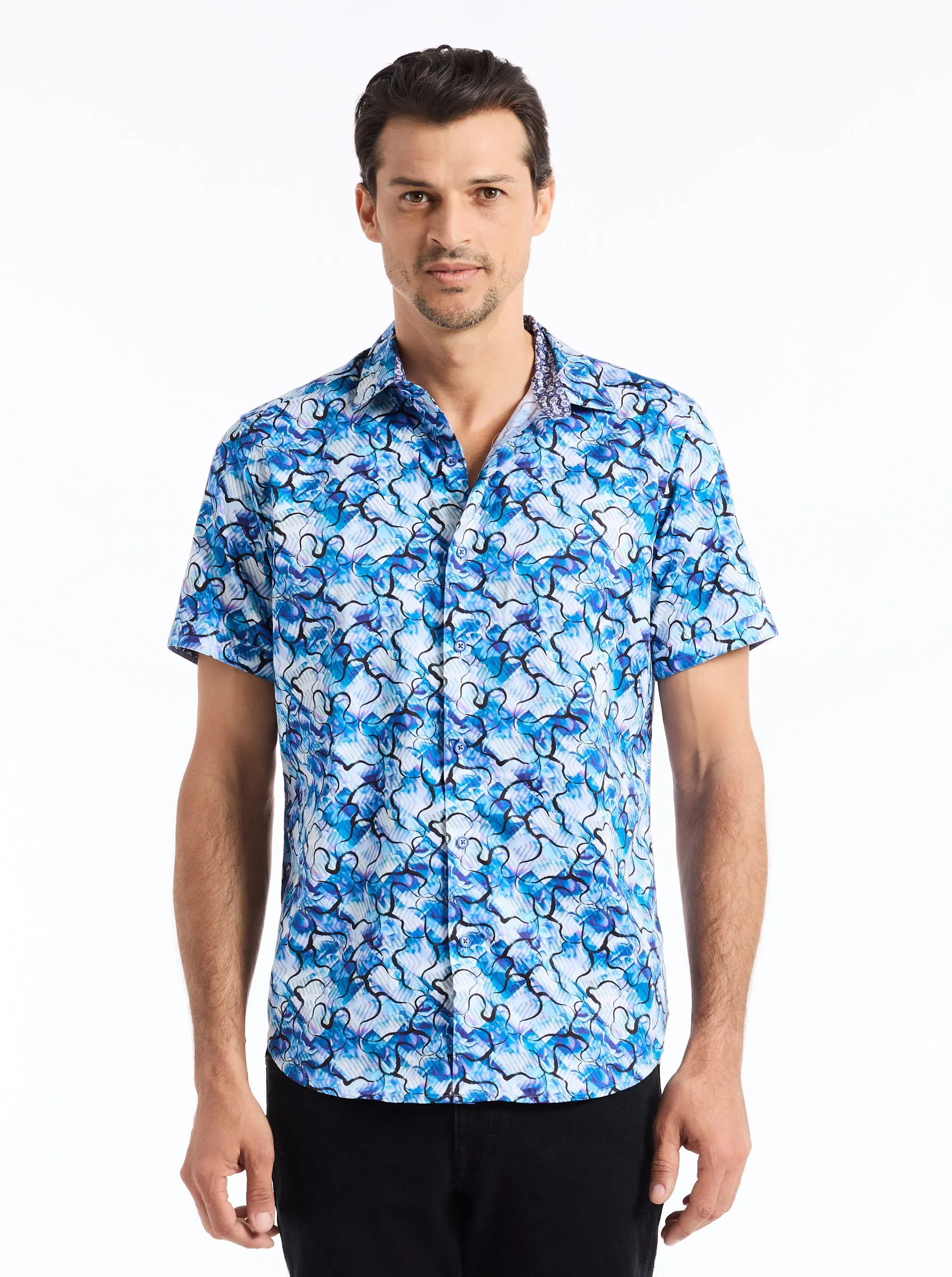 ROCHE SHORT SLEEVE BUTTON DOWN SHIRT sold by Robert Graham
