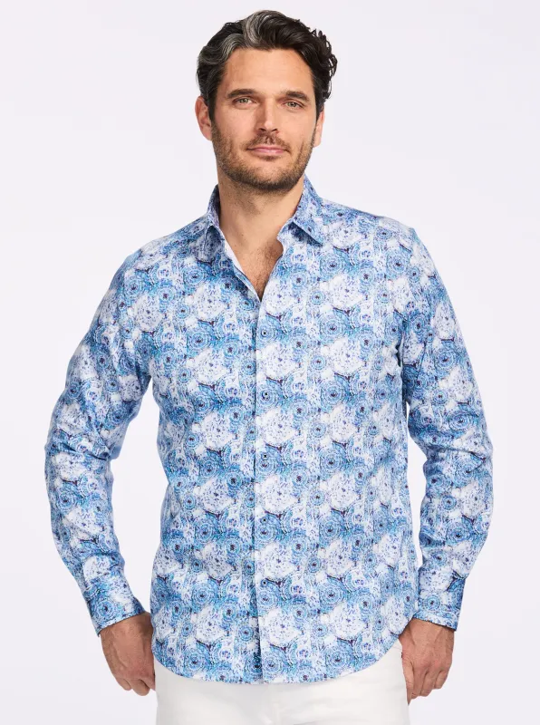 RIPON LONG SLEEVE BUTTON DOWN SHIRT made by Robert Graham