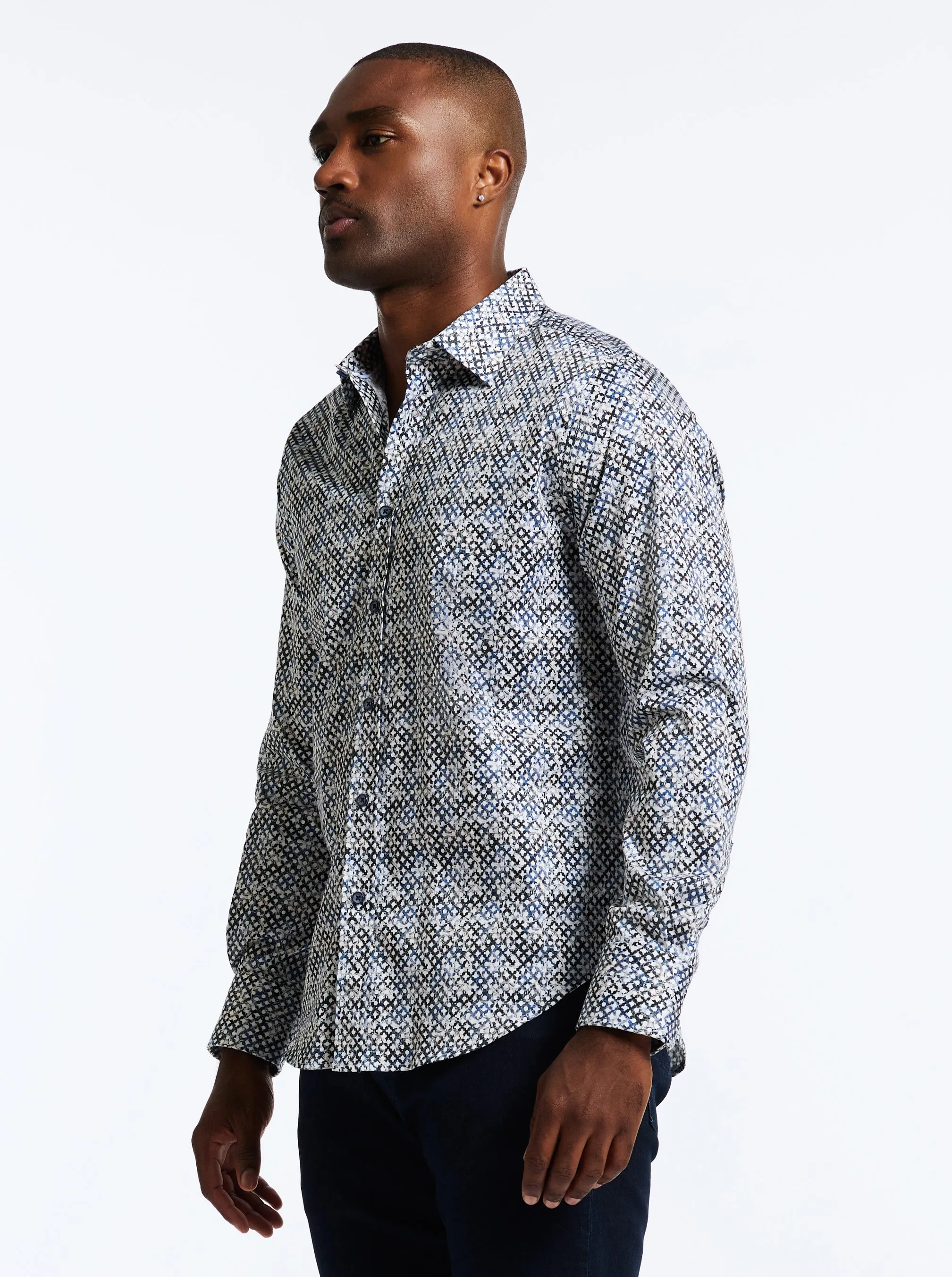 MISSION LONG SLEEVE BUTTON DOWN SHIRT TALL sold by Robert Graham product image thumbnail 3