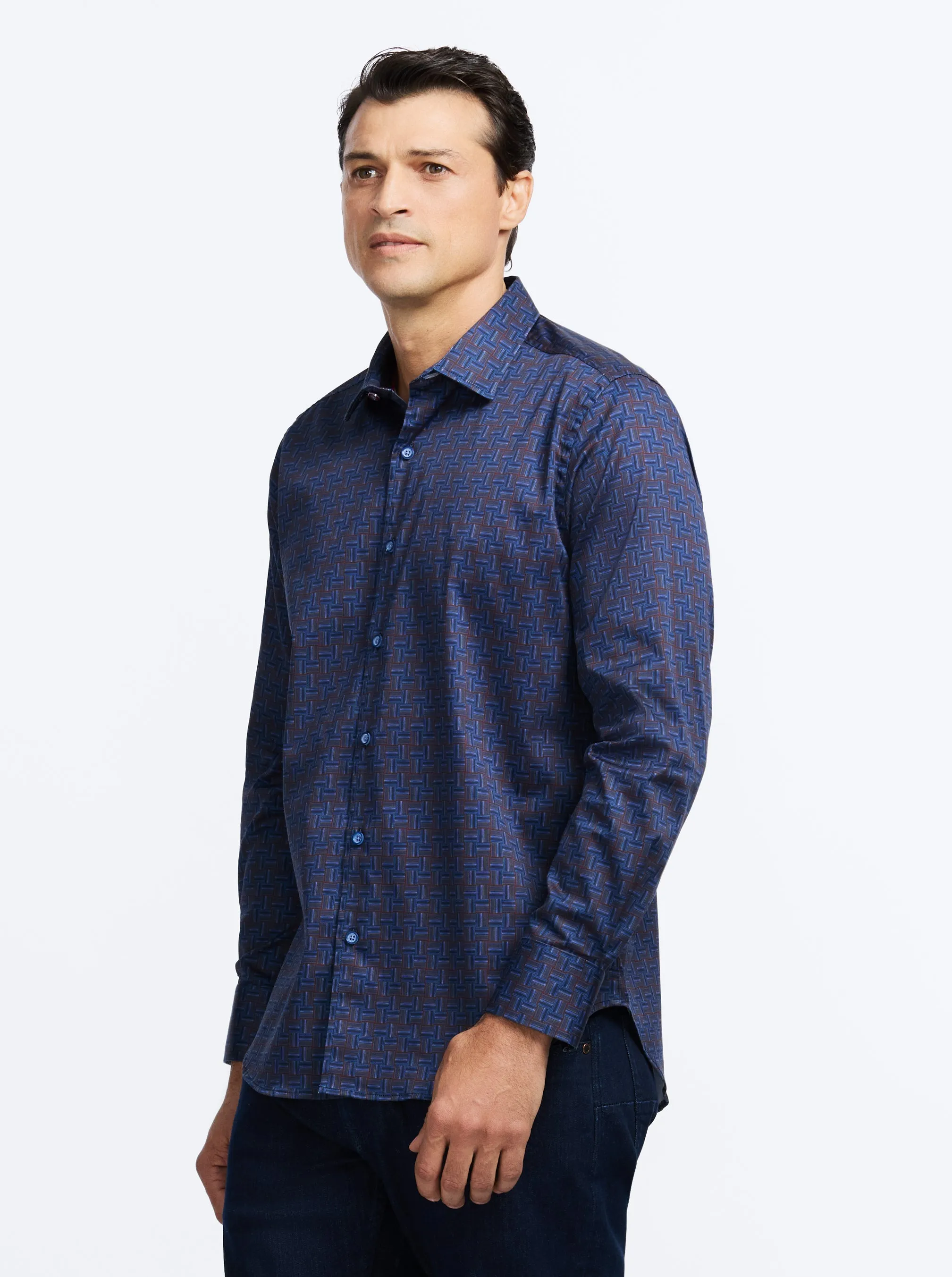 TALBOT LONG SLEEVE BUTTON DOWN SHIRT sold by Robert Graham product image thumbnail 5