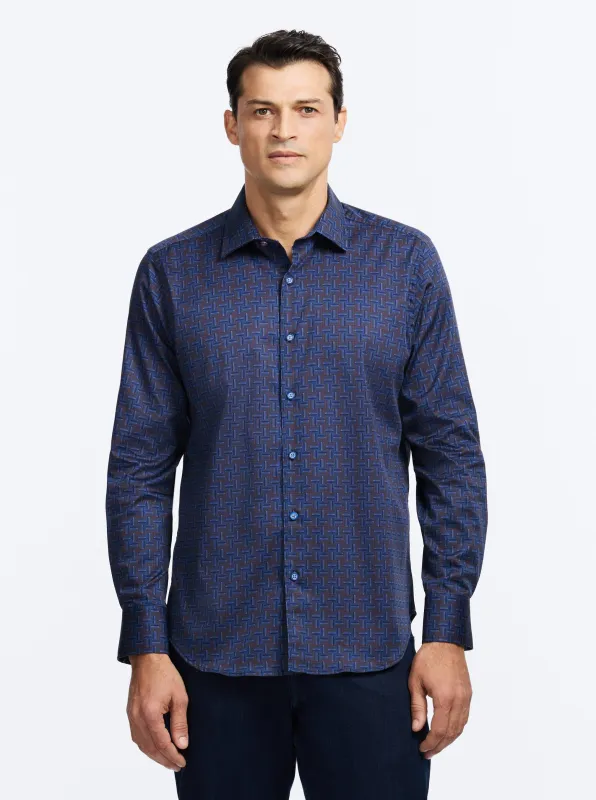 TALBOT LONG SLEEVE BUTTON DOWN SHIRT made by Robert Graham