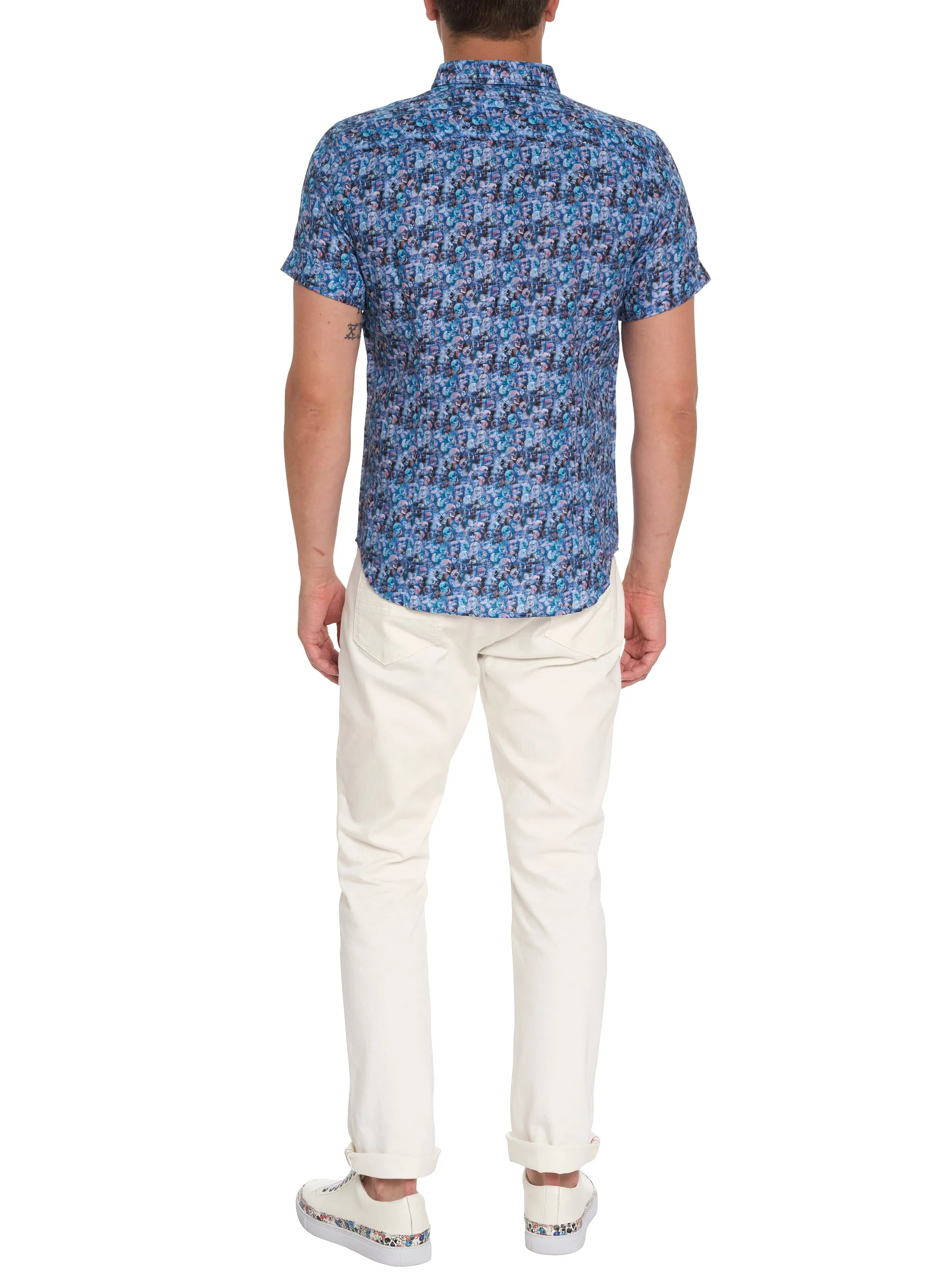 ELMONT SHORT SLEEVE BUTTON DOWN SHIRT TALL sold by Robert Graham product image thumbnail 4