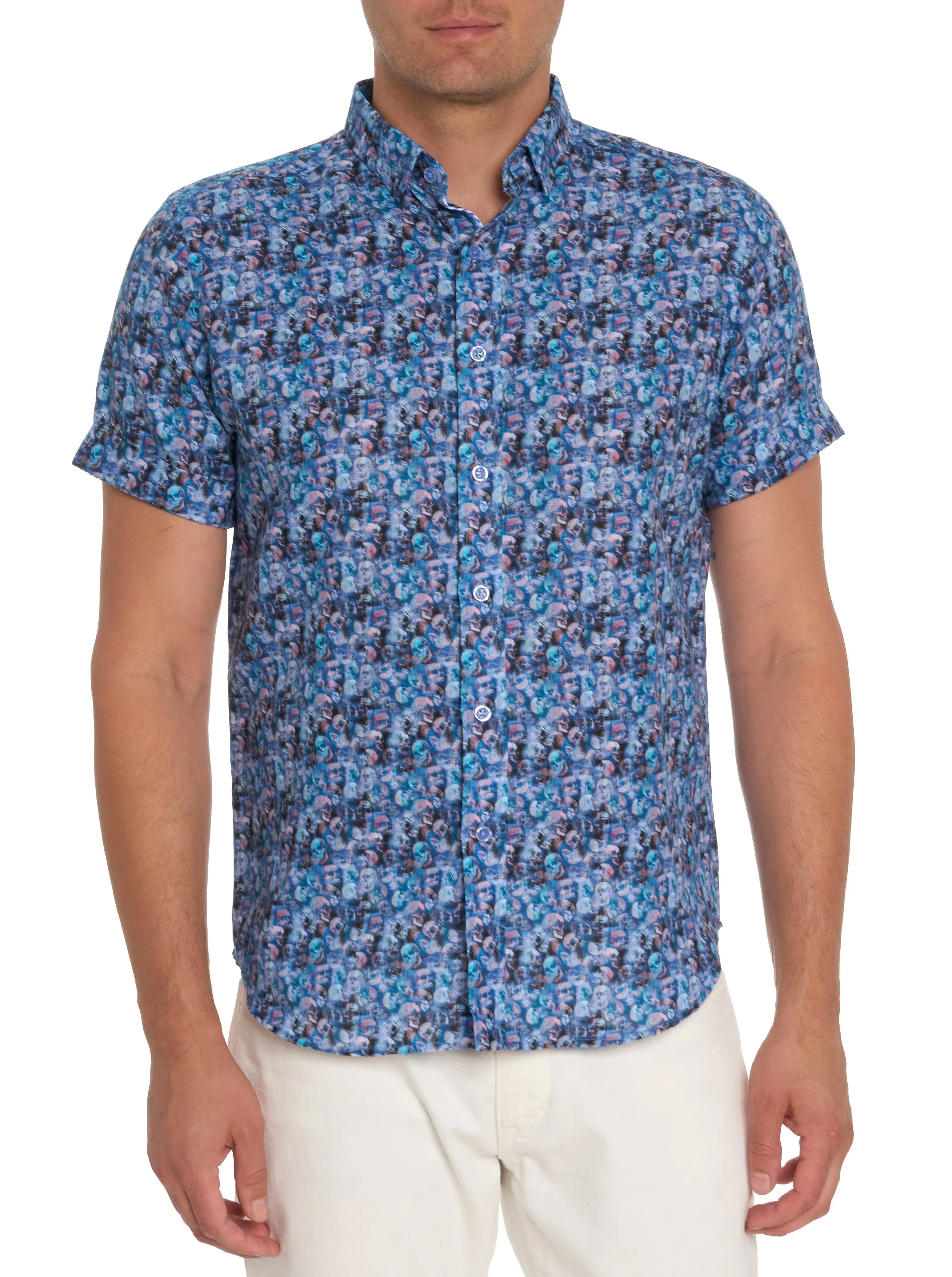 ELMONT SHORT SLEEVE BUTTON DOWN SHIRT TALL sold by Robert Graham